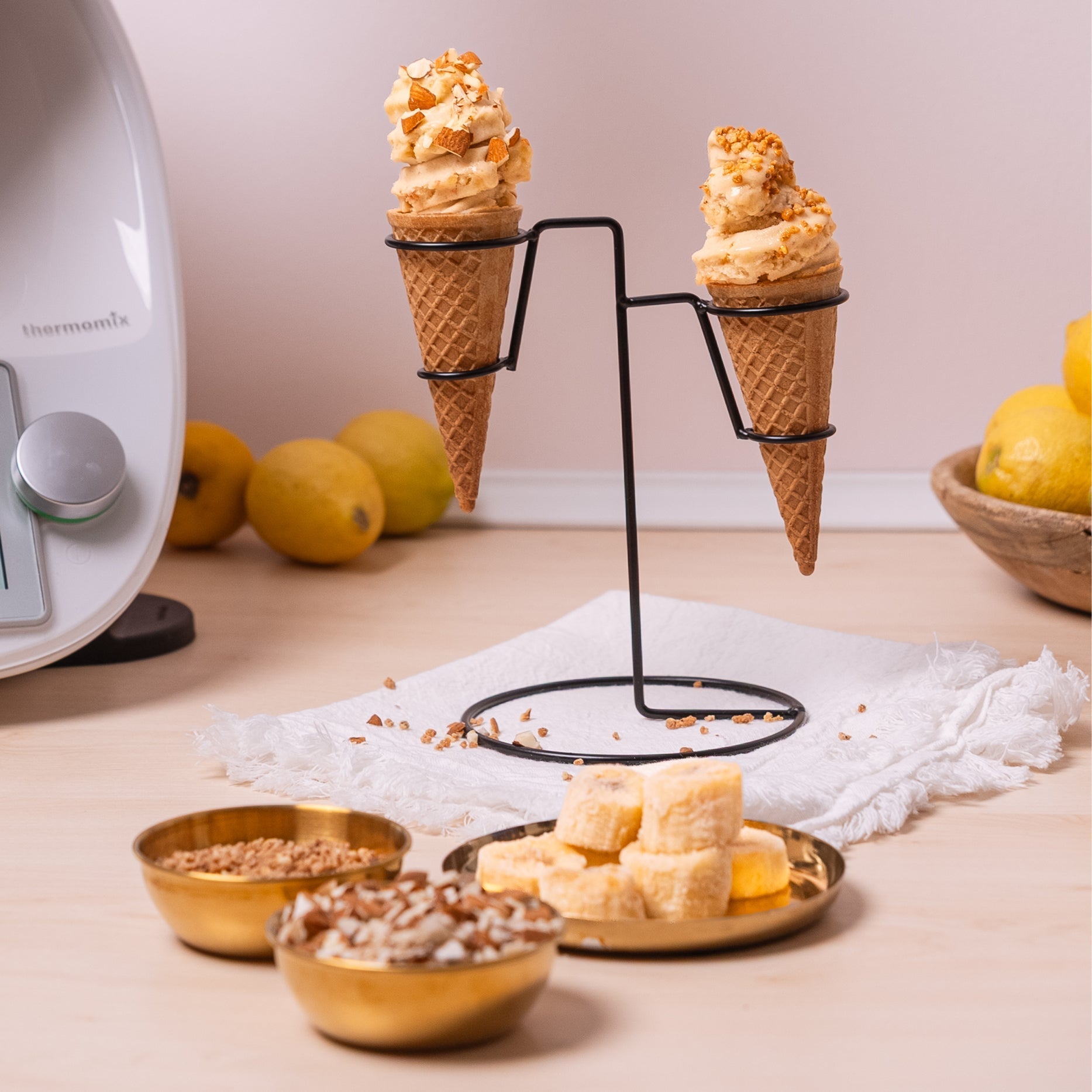 Pures Bananen-Softeis (ohne Zucker)