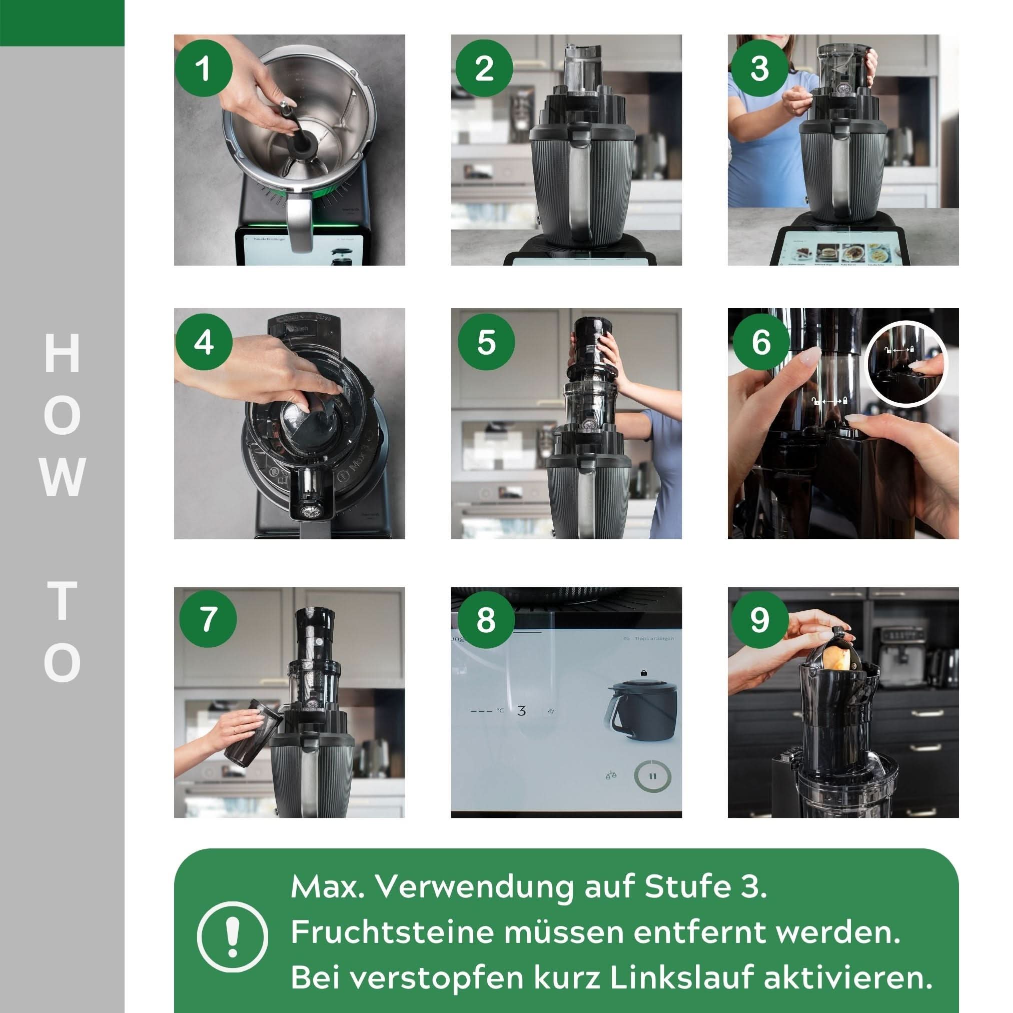 SaftPro | Slowjuicer / Entsafter inkl. Adapter für Thermomix TM7 - Wundermix GmbH