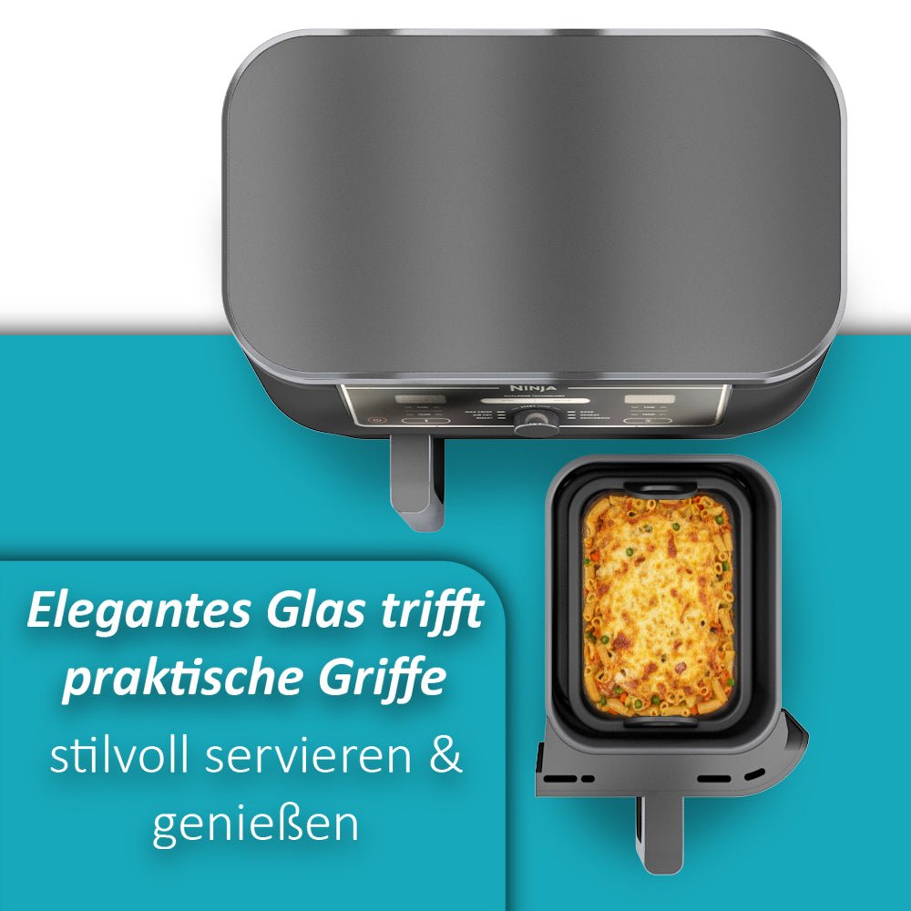 VentiFry Glasauflaufform für Airfryer mit Silikongriffen - Wundermix GmbH