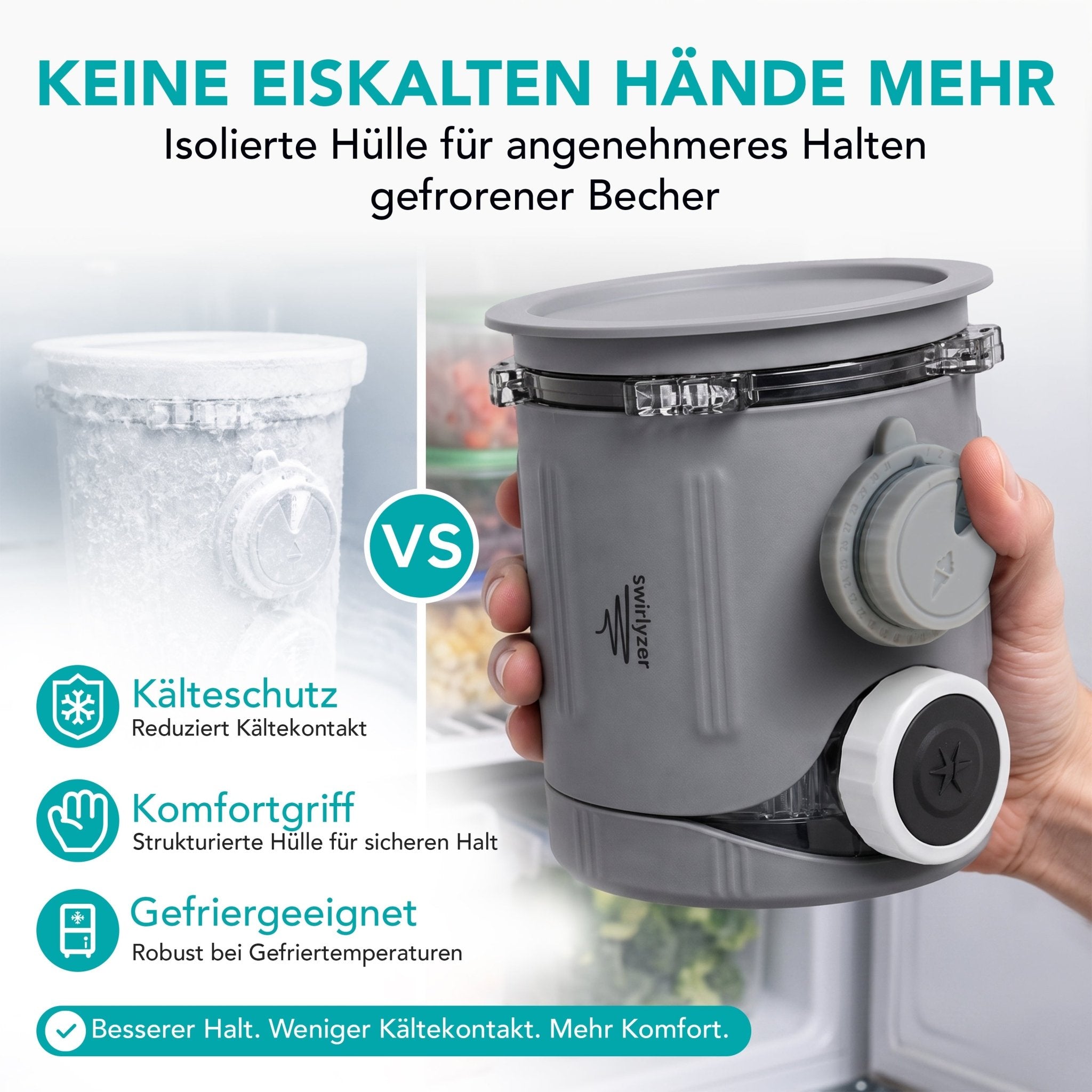Swirlyzer | Silikon-Schutzhülle für Ninja Creami Scoop & Swirl Eisbehälter - Wundermix GmbH