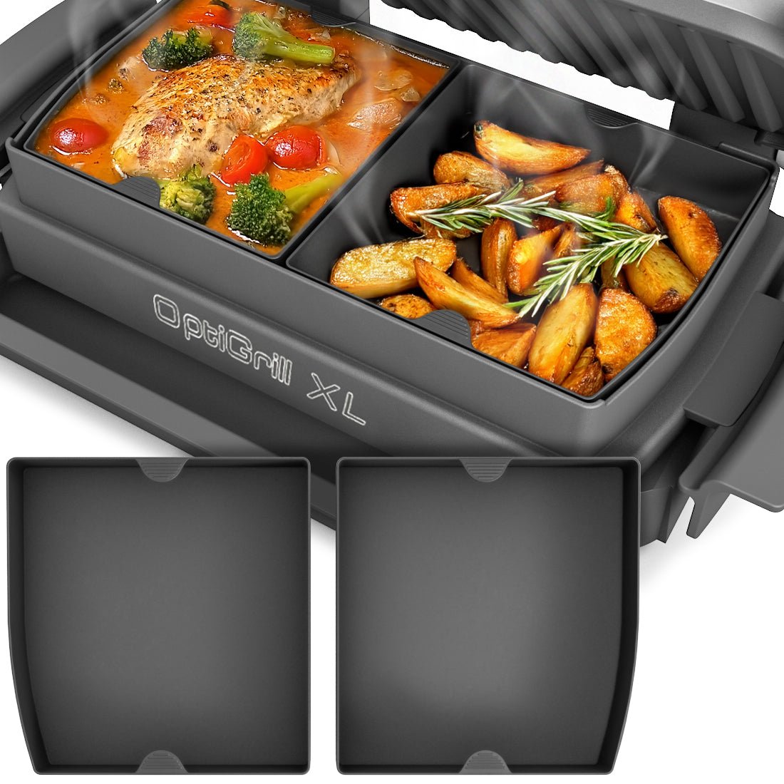 ZauberFry | Backschalenteiler kompatibel mit Tefal OptiGrill XL, Elite, Plus - Wundermix GmbH