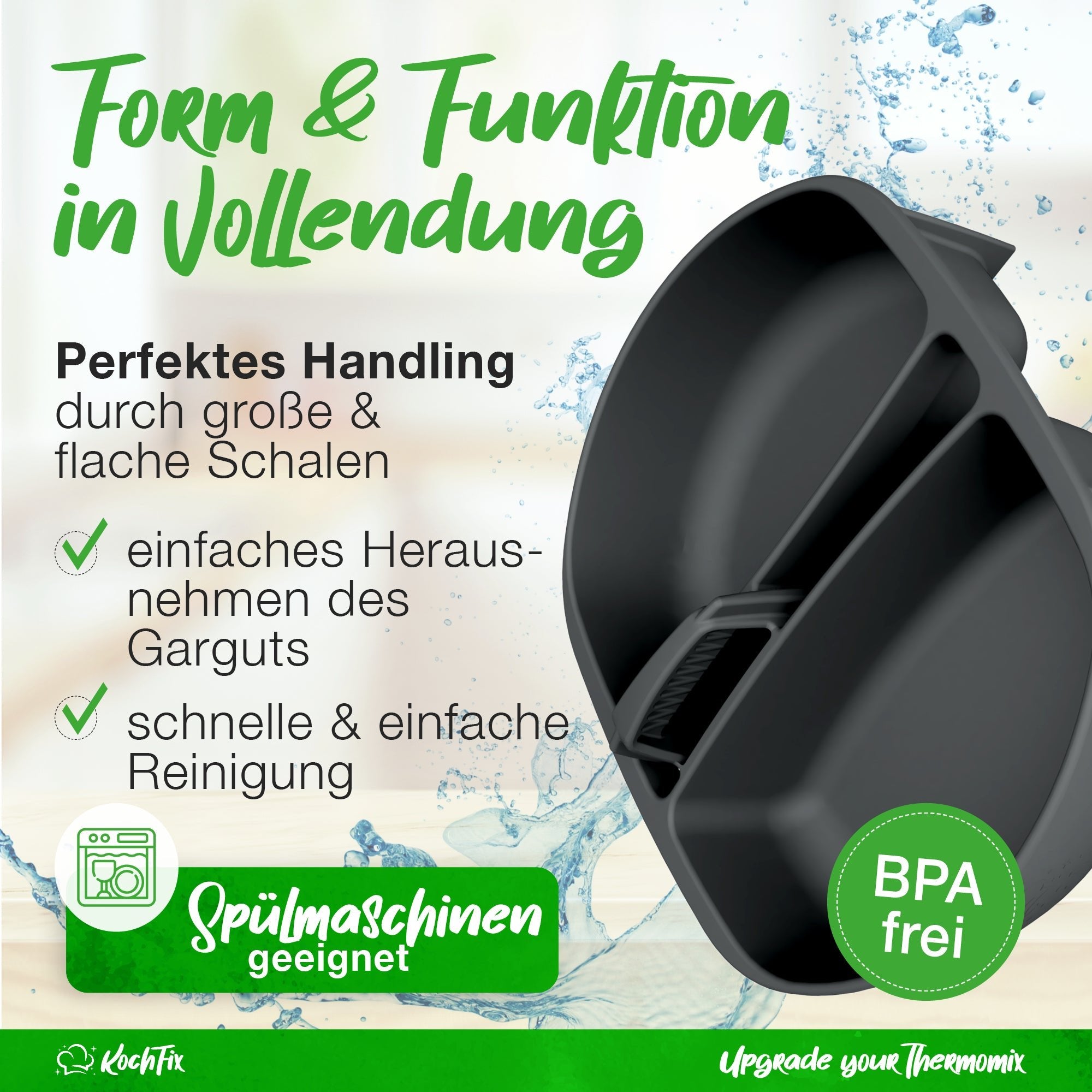 KochFix Eier - Pochiereinsatz (2er - Set) für Thermomix TM5, TM6, TM31 - Wundermix GmbH