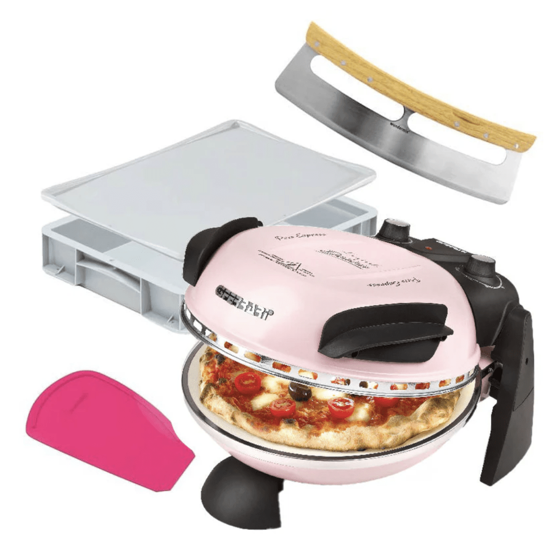 Pizza - Set mit G3Ferrari Pizzaofen, Teigballenbox, WunderCard® und Pizza - Wiegemesser - Wundermix GmbH