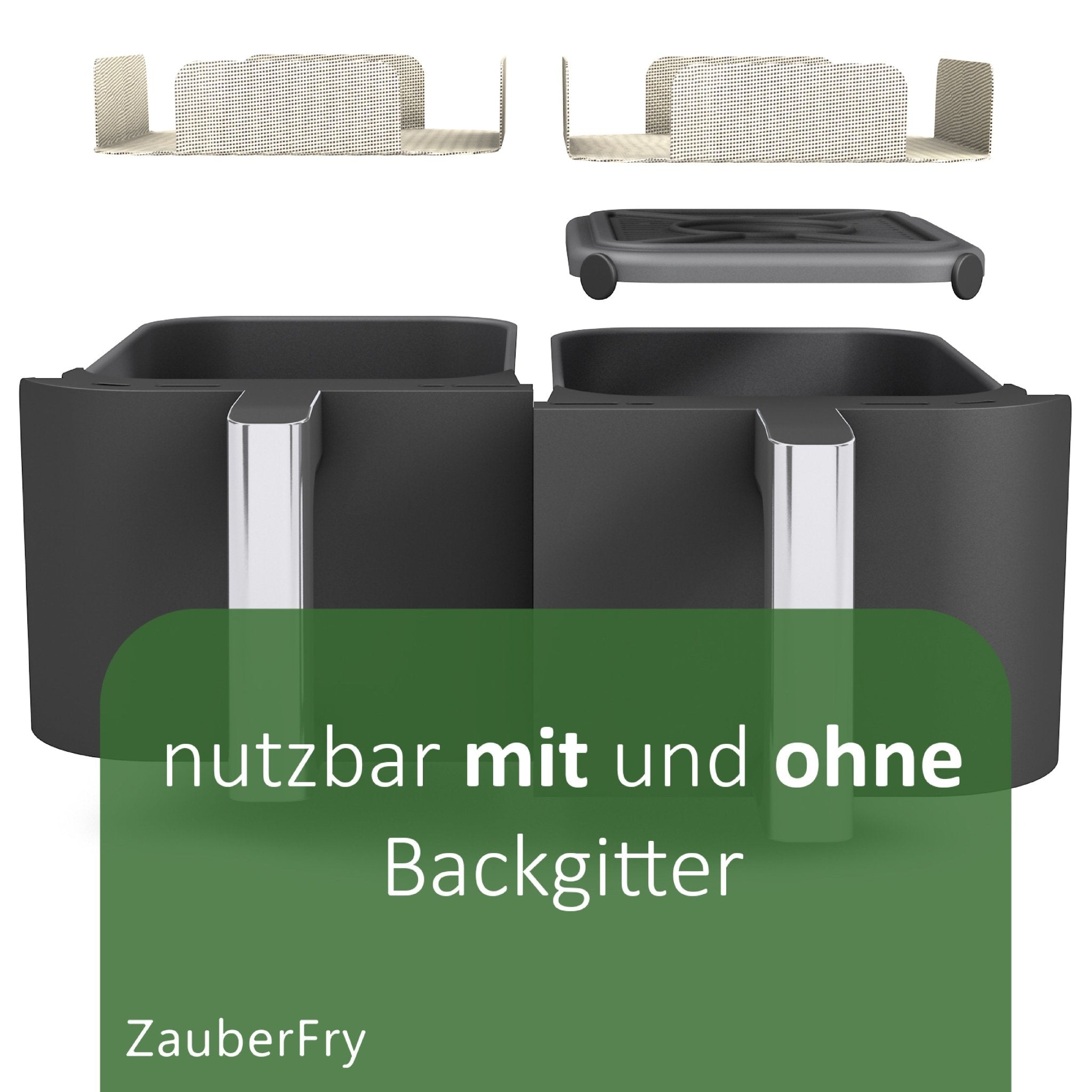ZauberFry - Dauerbackmatten aus Silikon kompatibel mit Ninja Airfryer (2er - Set) - Wundermix GmbH