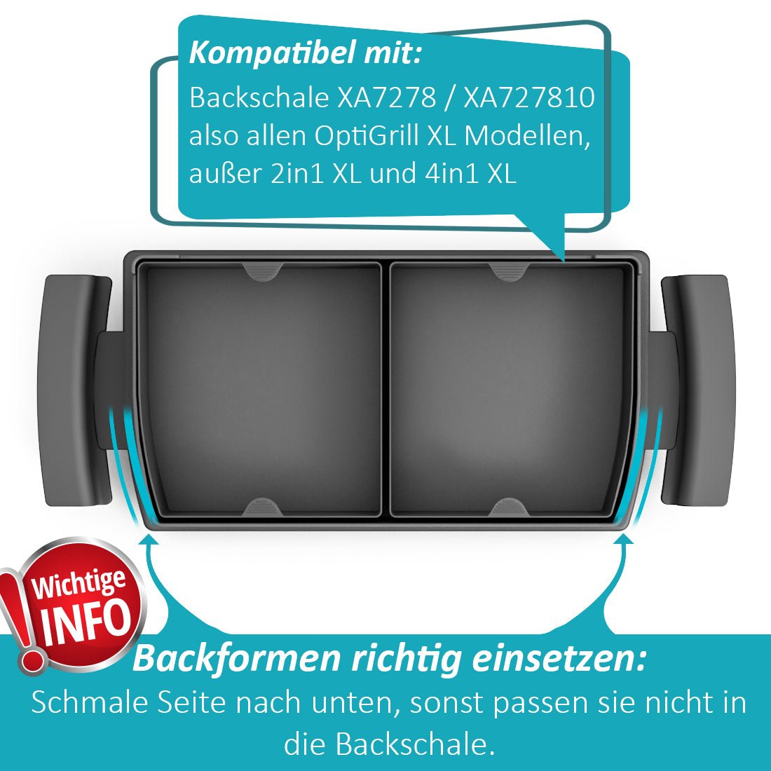 ZauberFry | Backschalenteiler kompatibel mit Tefal OptiGrill XL, Elite, Plus - Wundermix GmbH