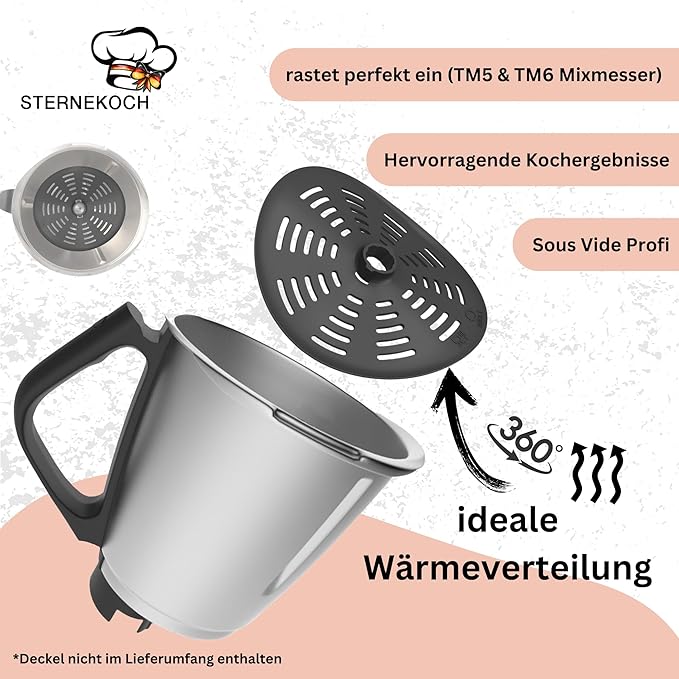 STERNEKOCH Couvercle de lame pour Thermomix TM7, TM6, TM5, TM31