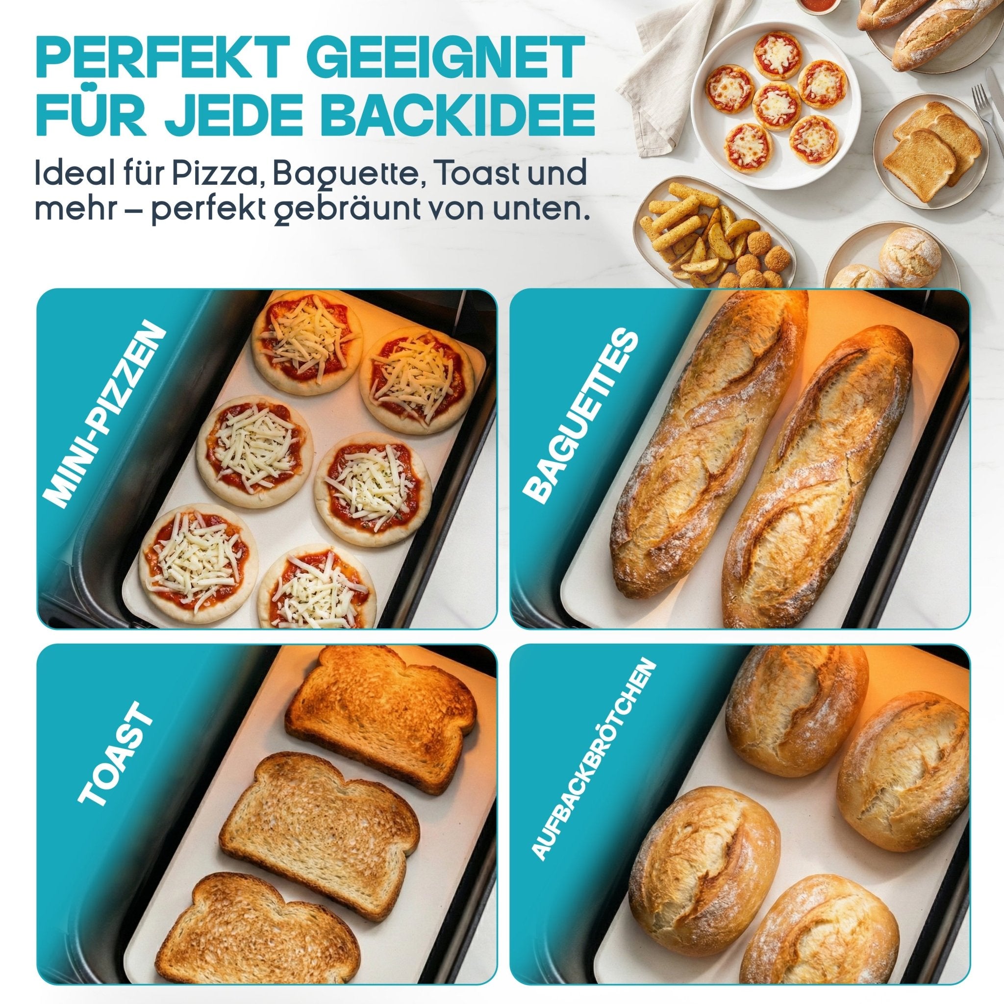 WunderFry | Airfryer Pizzastein mit Edelstahlrahmen - Wundermix GmbH