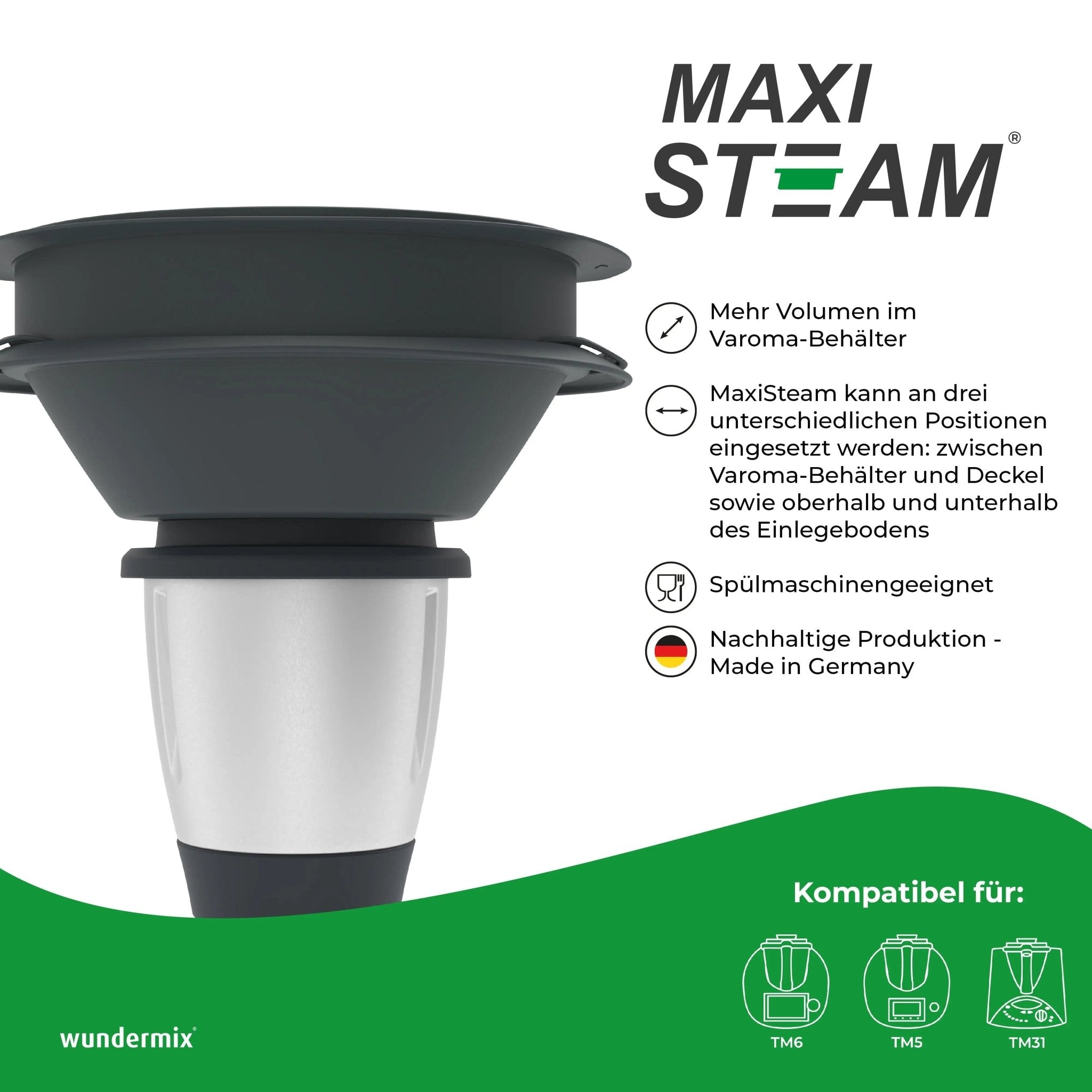 MaxiSteam® | Varoma - Vergrößerung für TM6, TM5, TM31 - Wundermix GmbH