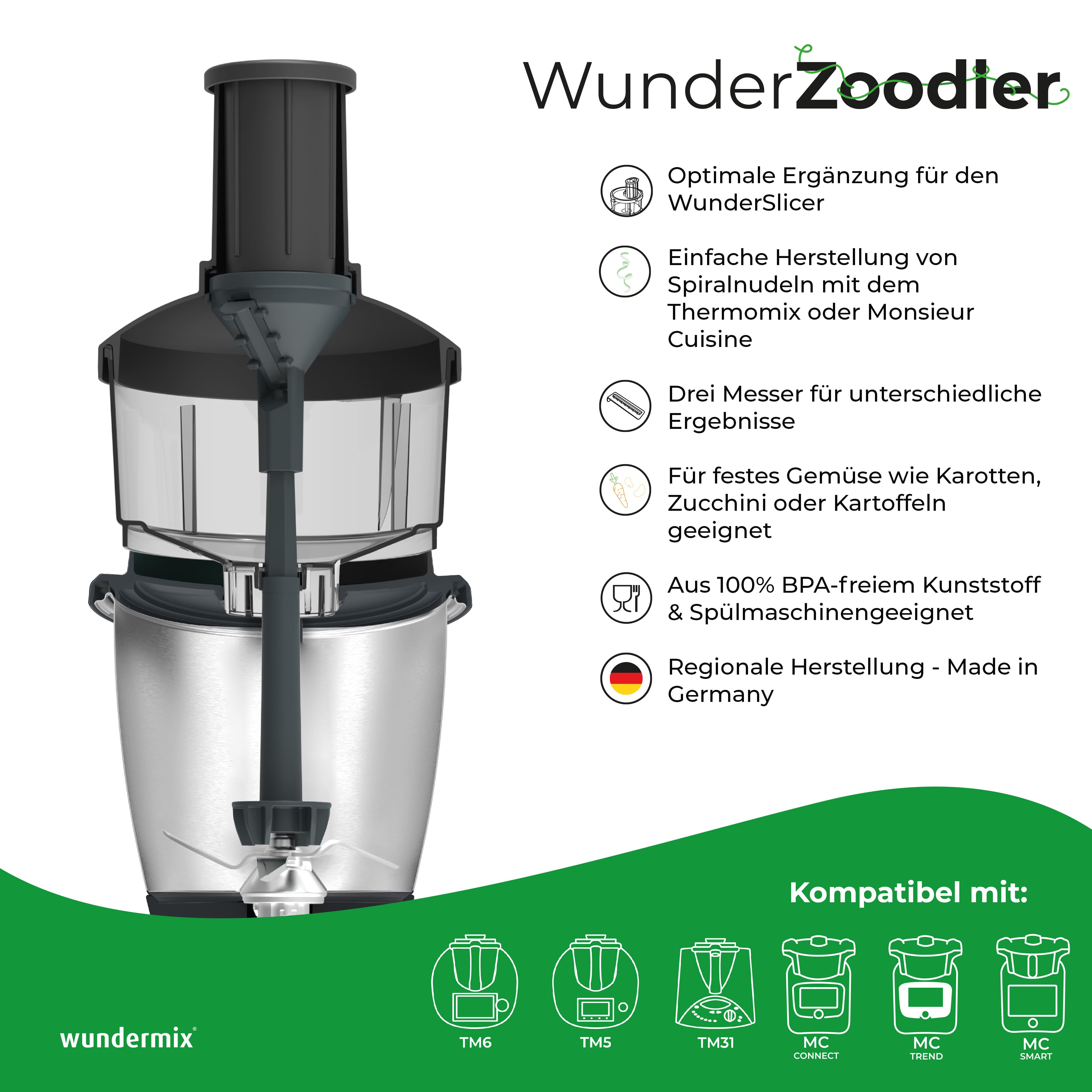 WunderSlicer® V2 & WunderZoodler® economy set for Thermomix TM6, TM5