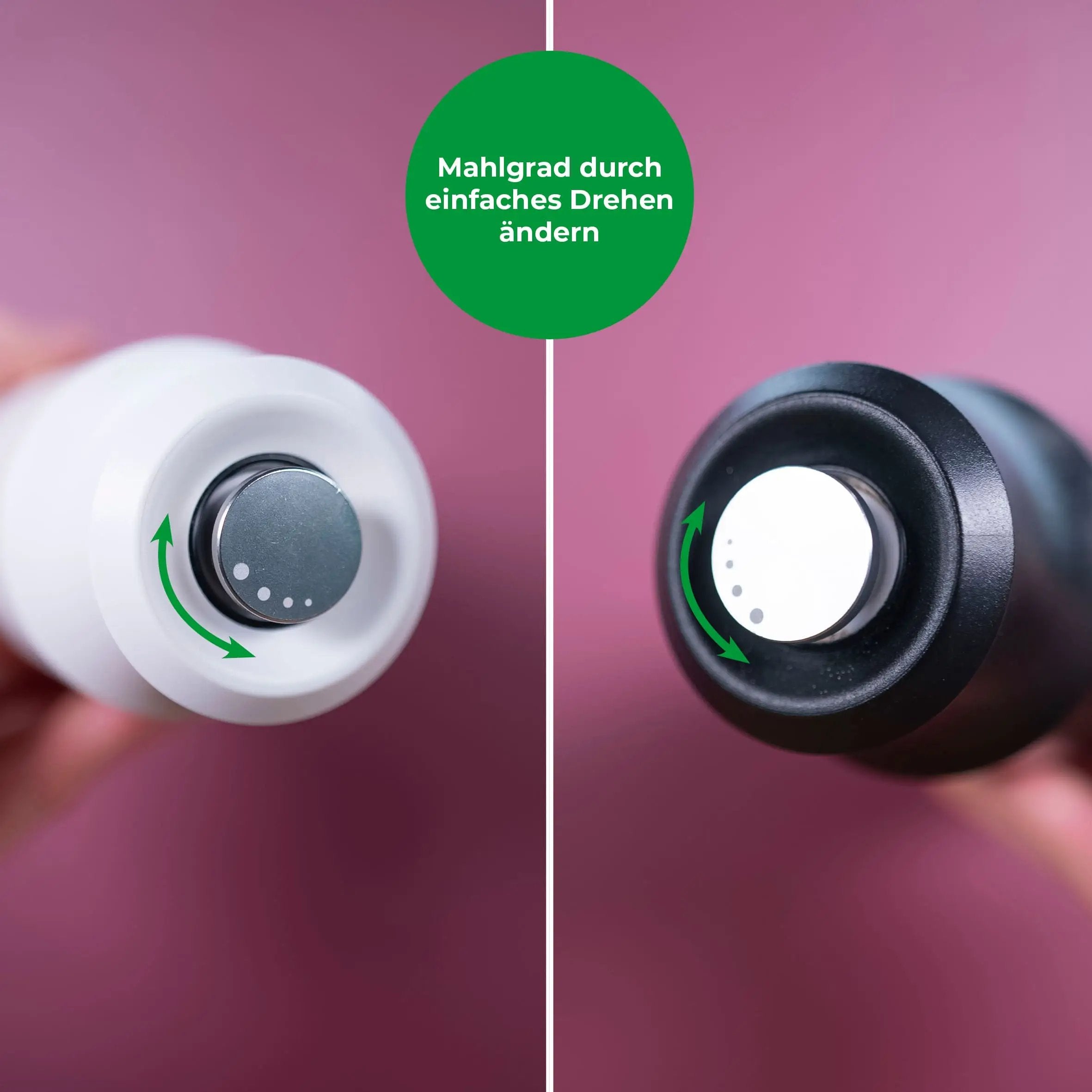 WunderSpicer® | Electric salt or pepper mill with ceramic grinder | economy set