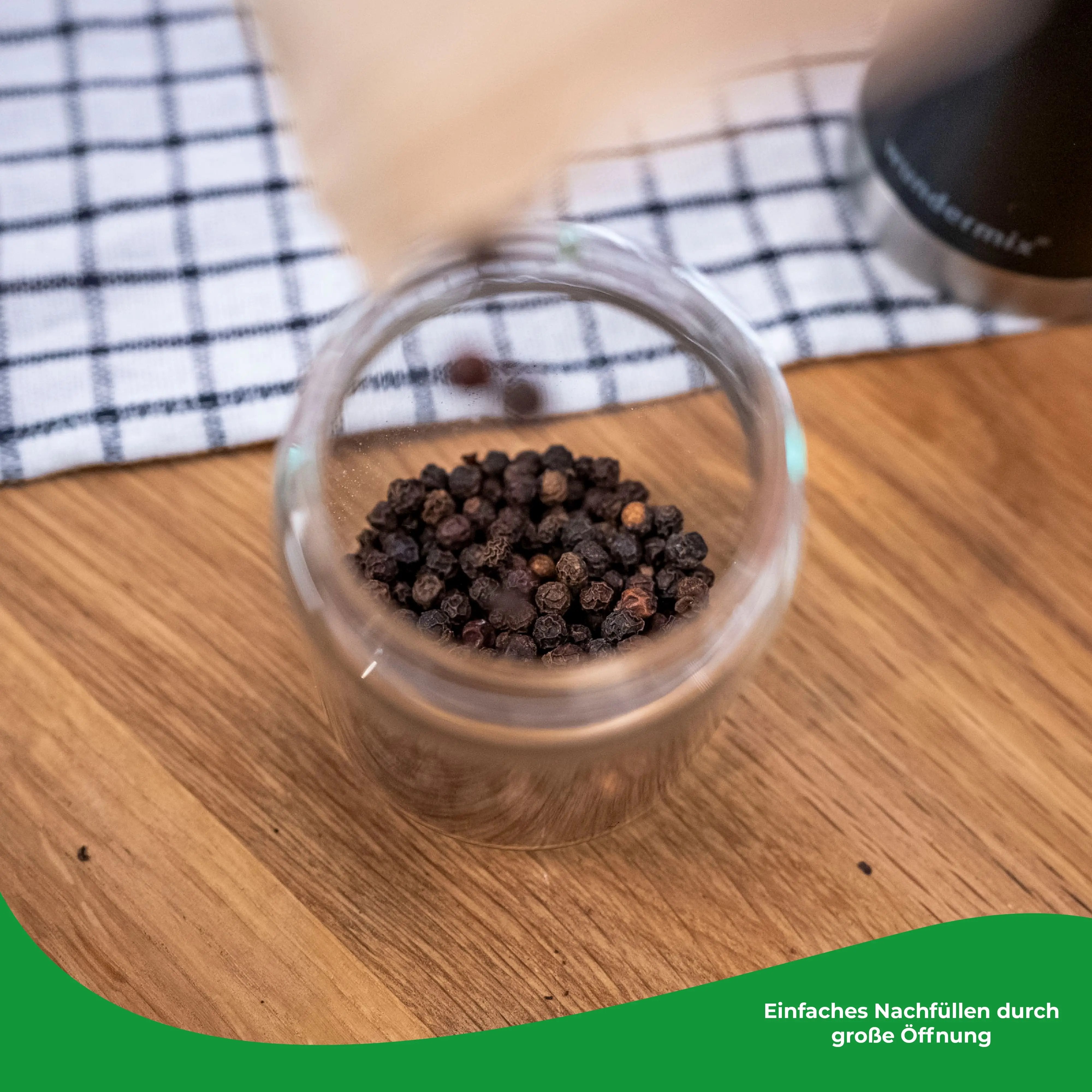 WunderSpicer® | Electric salt or pepper mill with ceramic grinder | economy set