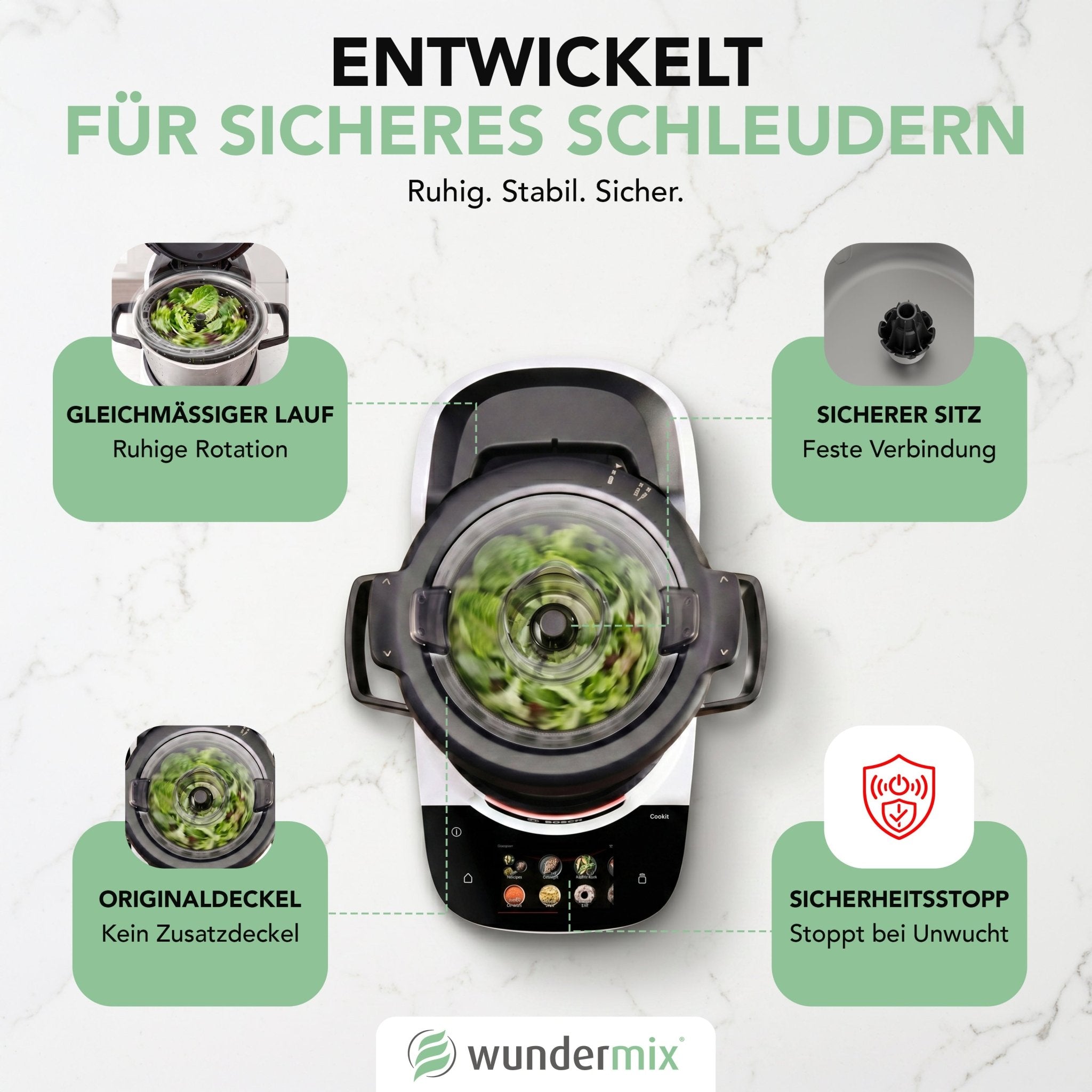 SalatBuddy | Salatschleuder für Bosch Cookit - Wundermix GmbH