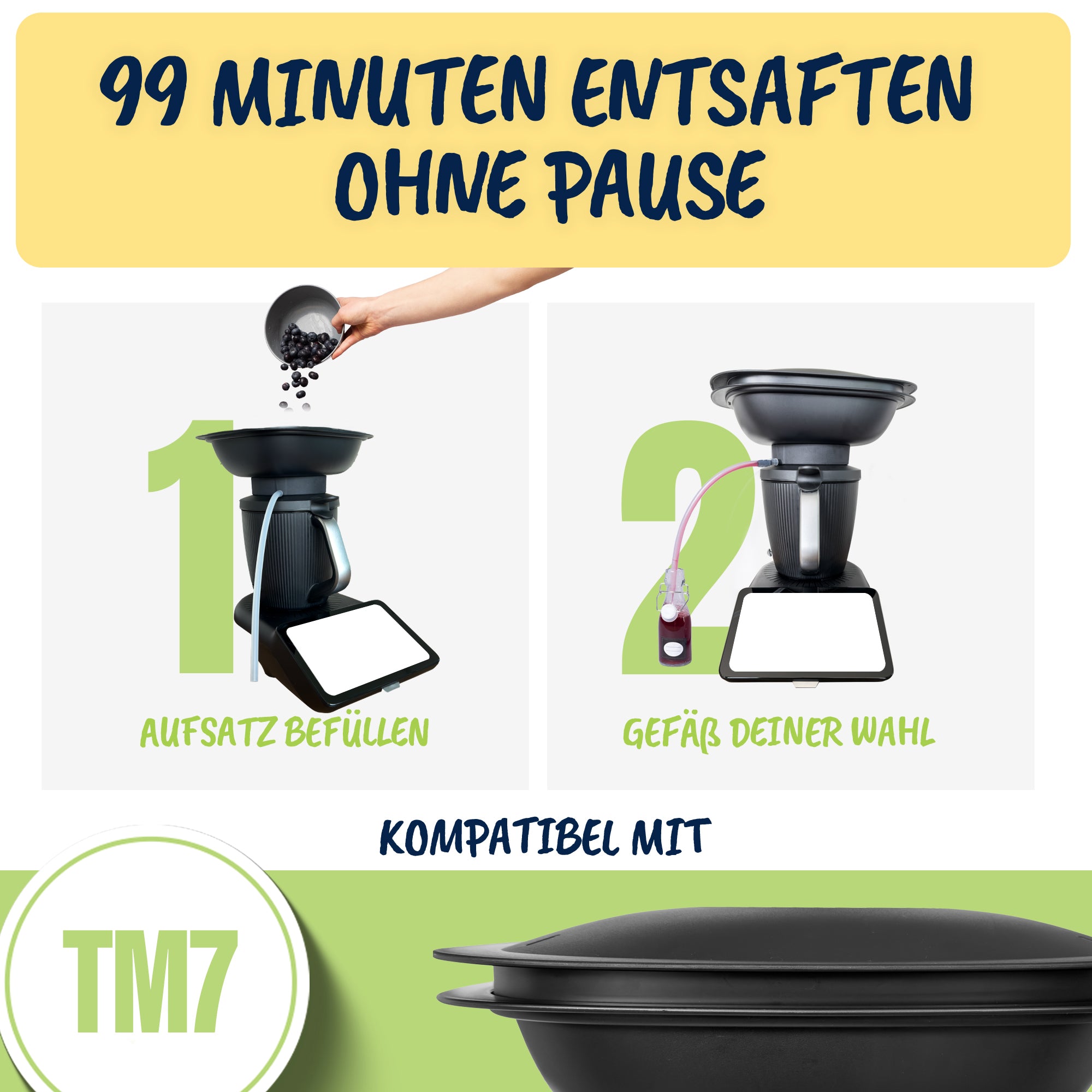 Accessoire pour extracteur de jus à vapeur de MixFino® pour TM7