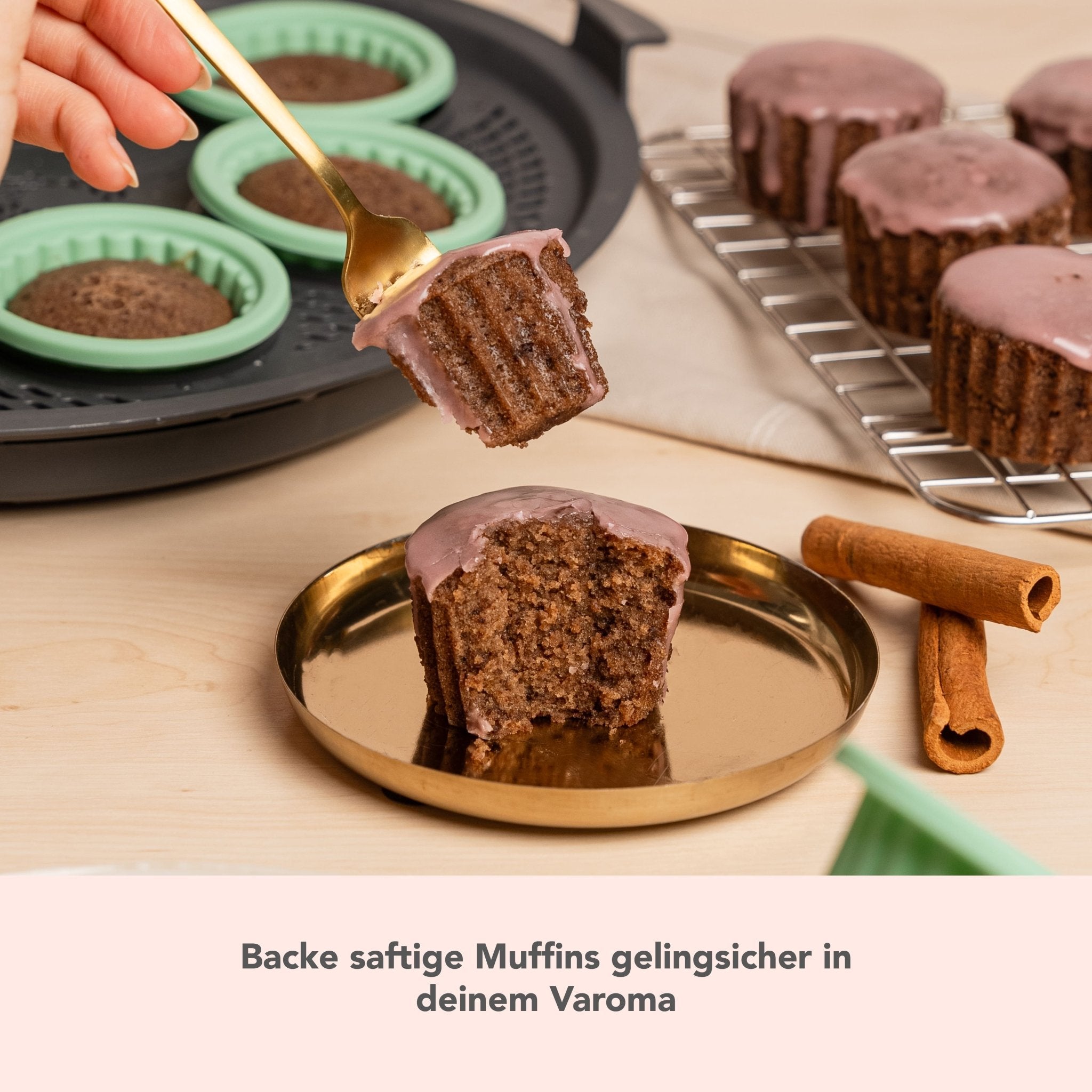 Muffinizer® | inkl. 6 Silikonförmchen | Backform für Thermomix TM6, TM5, TM31 - Wundermix GmbH