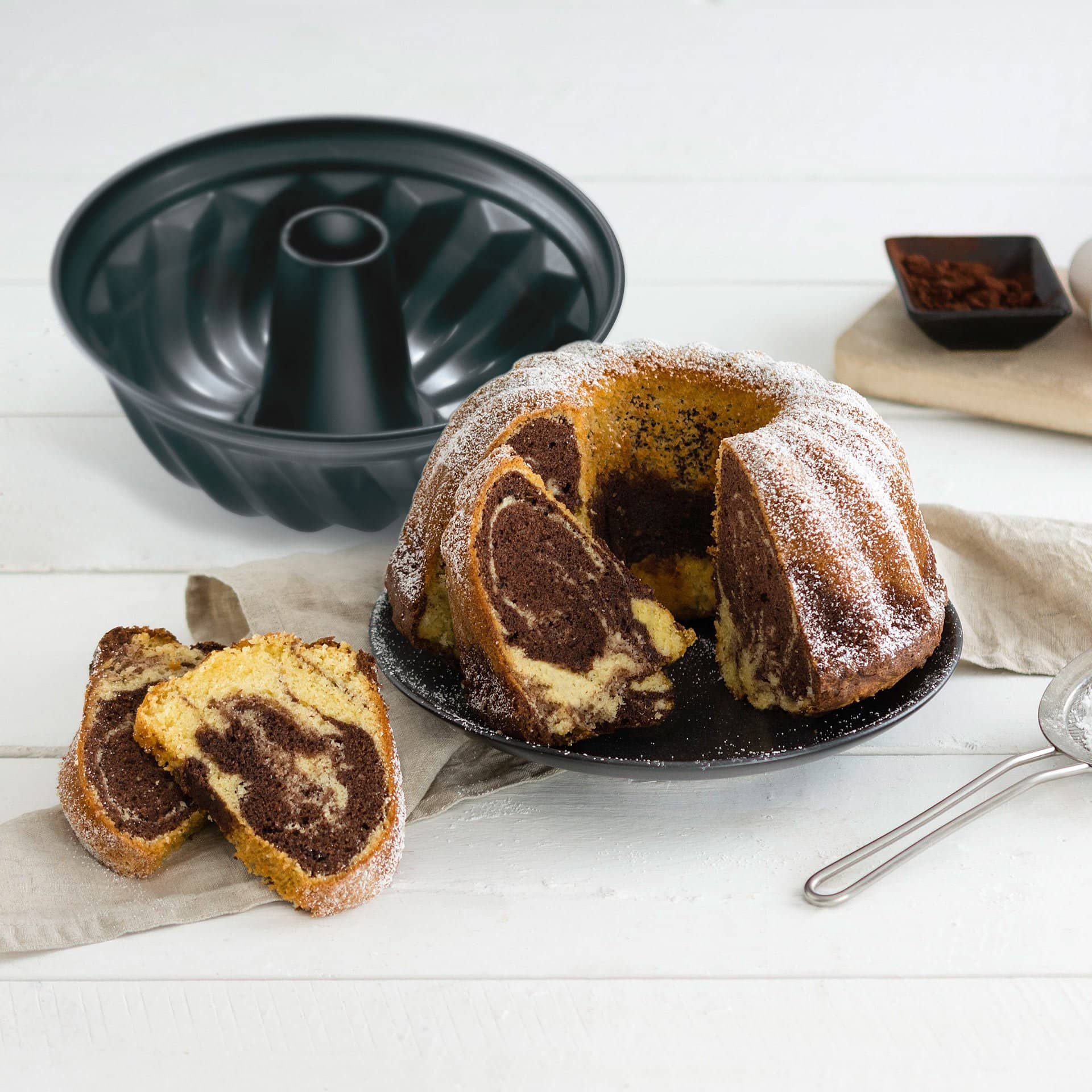 Bundt tin | Negro Metálico | Ø 25cm