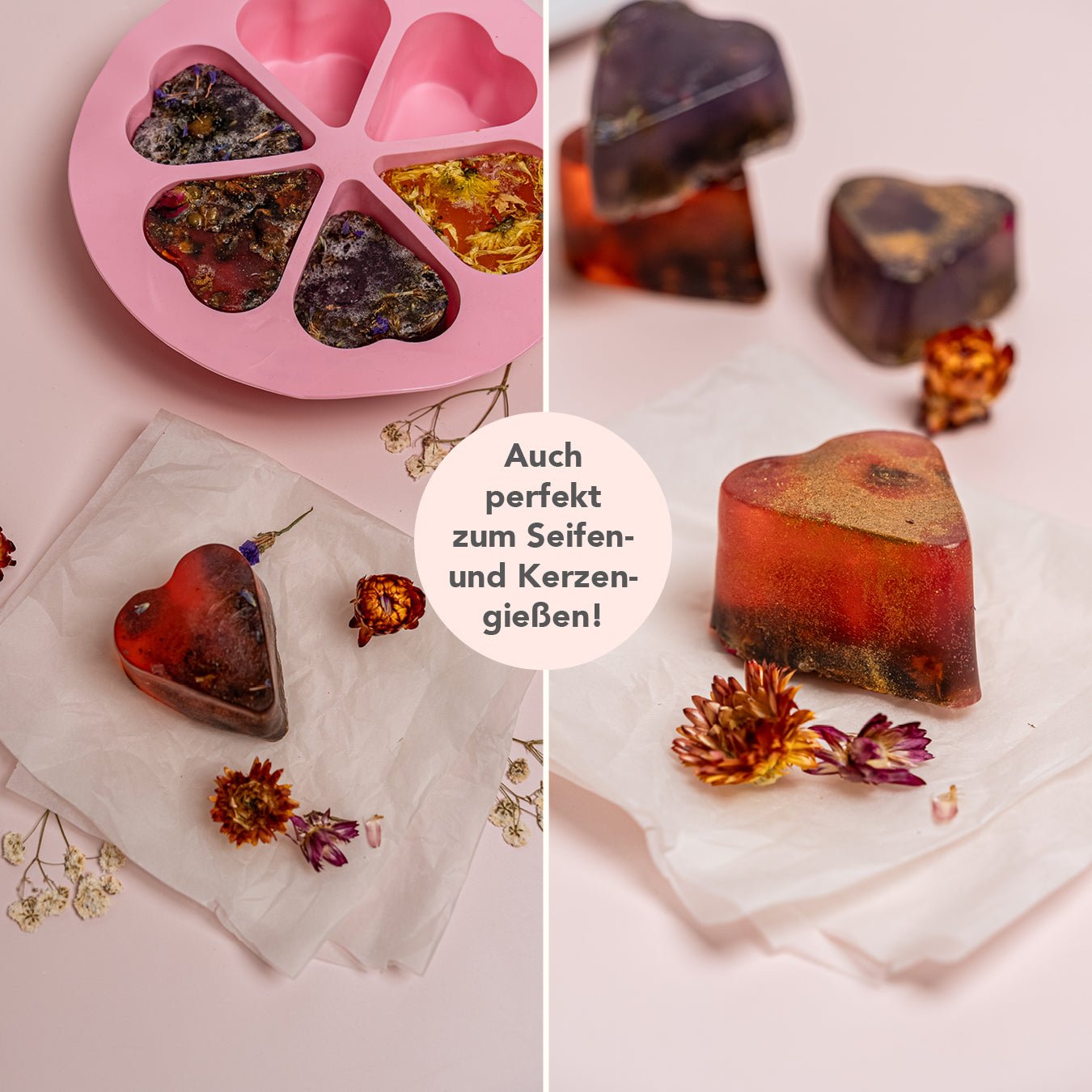 Silikon - Muffinform rosa Herzen - ideal für Varoma und Dampfgaraufsatz Monsieur Cuisine - Wundermix GmbH