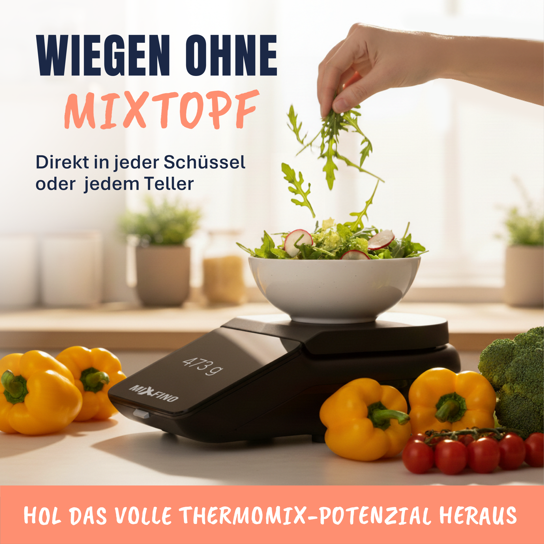 WiegeBase from MixFino® | Weighing attachment & protection for Thermomix TM7