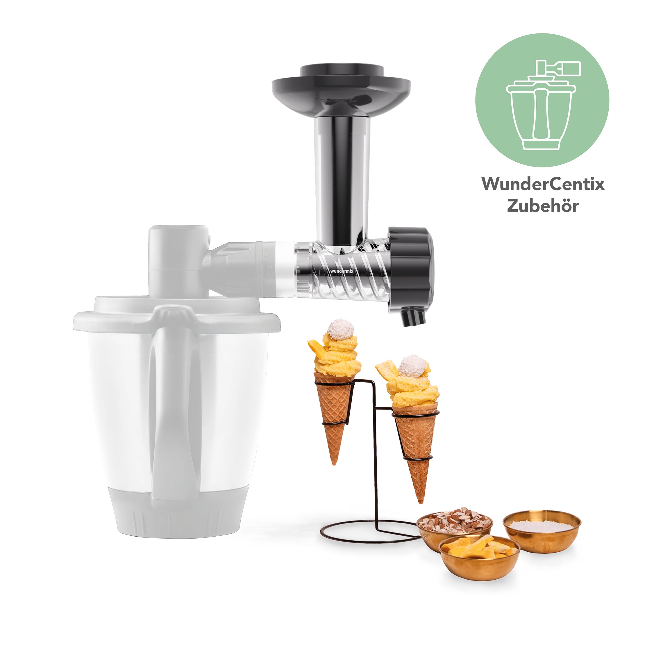 Soft ice cream attachment for WunderCentix®