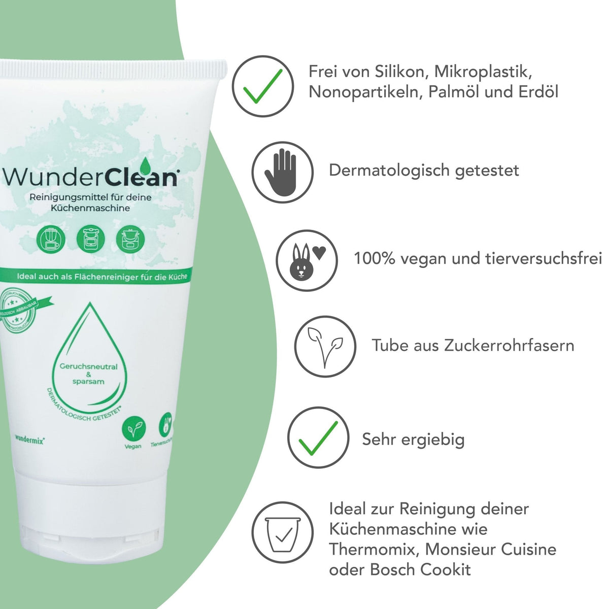 WunderClean Reiniger | Reinigungspaste in der Tube | 150g - Wundermix GmbH