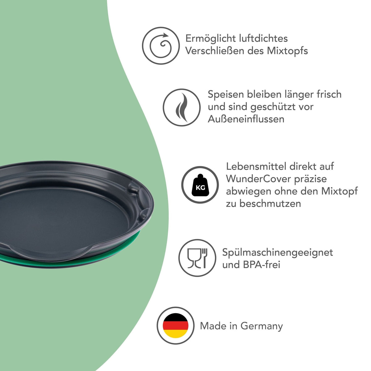 WunderCover® | Frischhalte - Deckel mit Wiegefunktion für Thermomix TM7, TM6, TM5 - Wundermix GmbH
