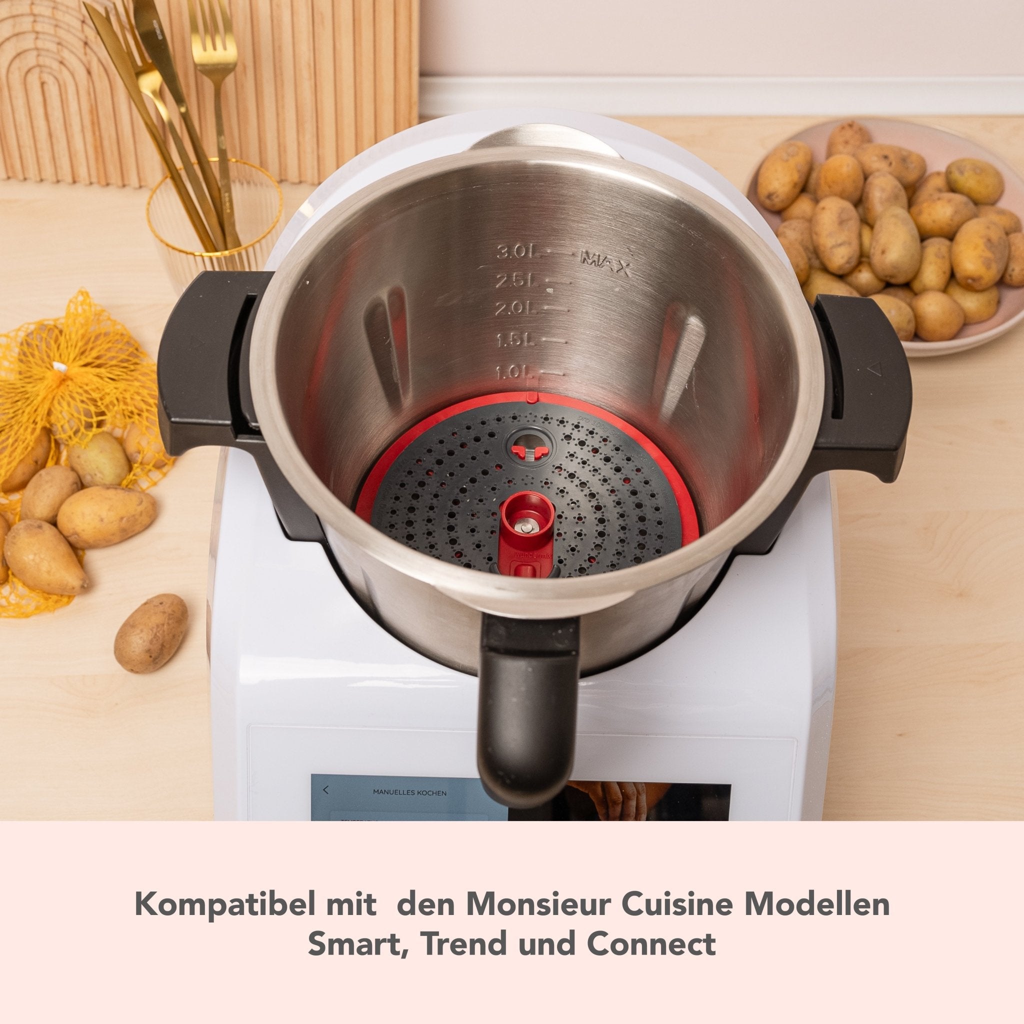 WunderPeeler® (mit Träger) | Kartoffelschäler - Aufsatz für Monsieur Cuisine - Wundermix GmbH