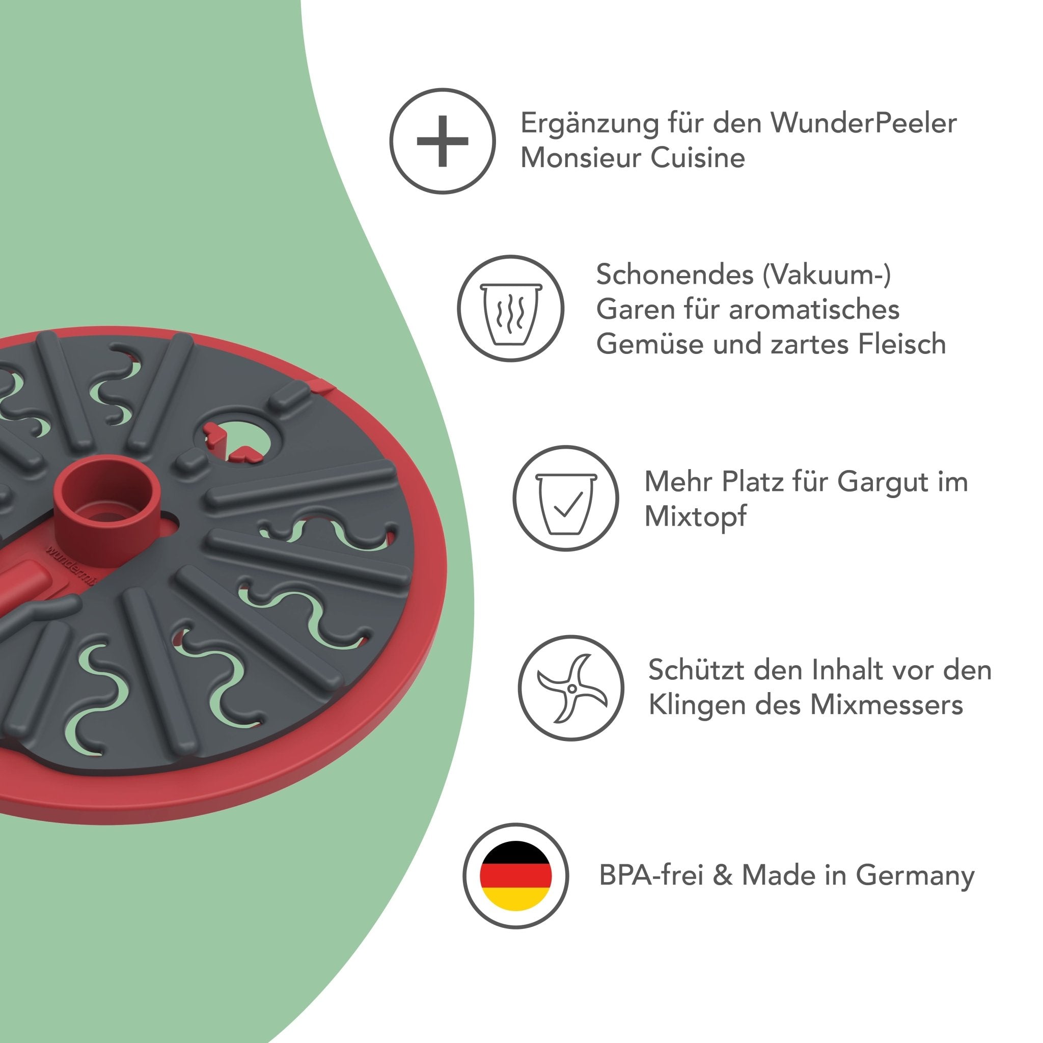 WunderPlate® (mit Träger) | Messerabdeckung für Monsieur Cuisine - Wundermix GmbH