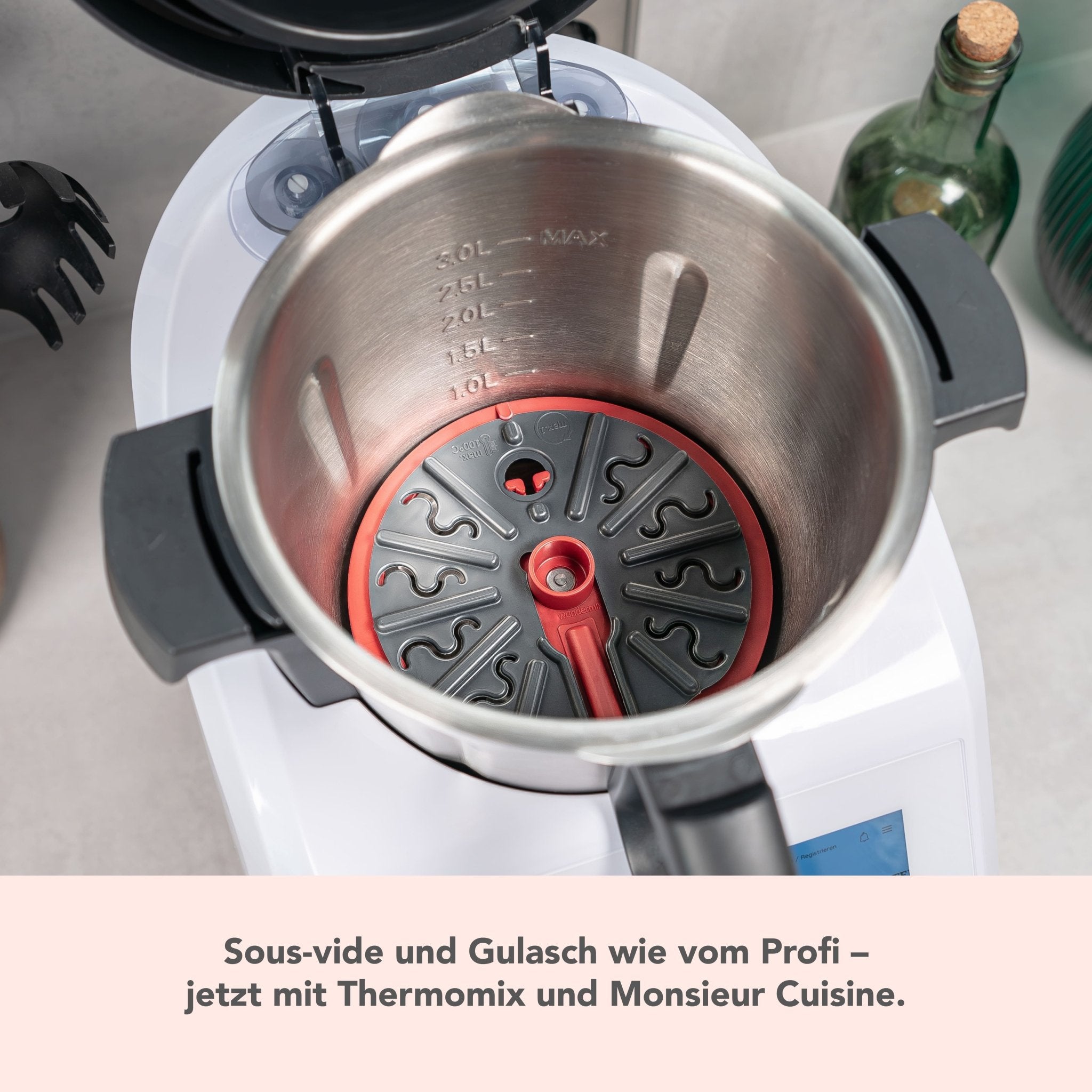 WunderPlate® (mit Träger) | Messerabdeckung für Monsieur Cuisine - Wundermix GmbH
