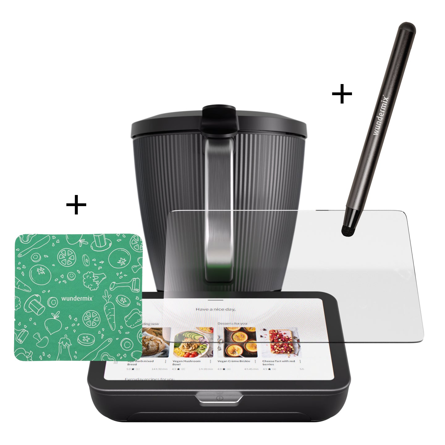 WunderScreen | economy set | screen protector, stylus and microfiber cloth for TM7