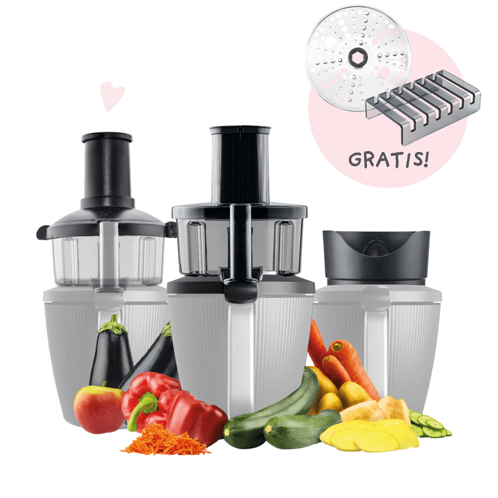 WunderSlicer® V2 + WunderJuicer® & WunderZoodler® Set für TM7 + GRATIS Parmesanscheibe & WunderKeeper Disc - Wundermix GmbH
