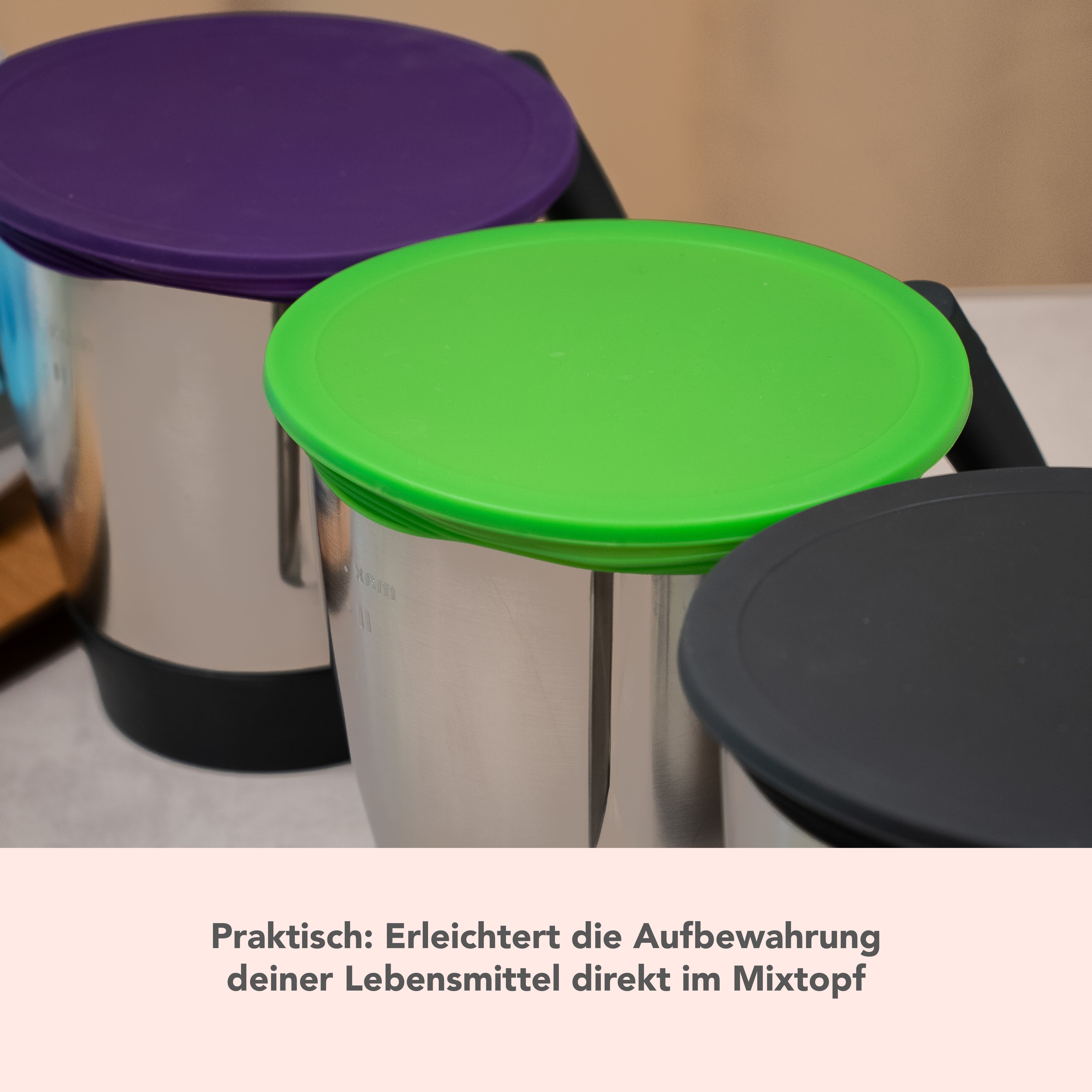 WunderLid® | Silicone lid for Thermomix mixing bowl | Set of 2