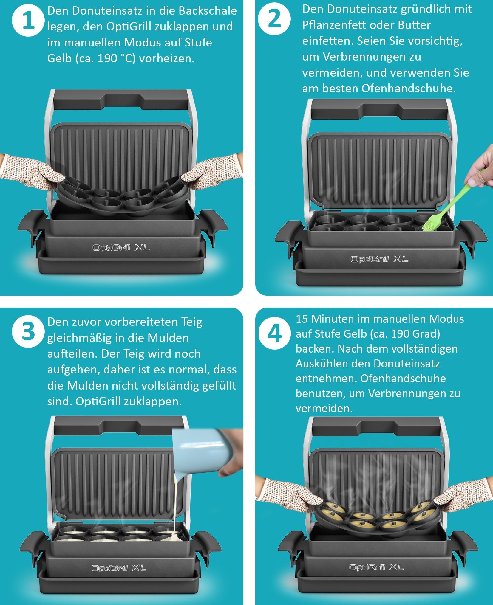 ZauberFry - Donuteinsatz für Tefal OptiGrill XL - Wundermix GmbH