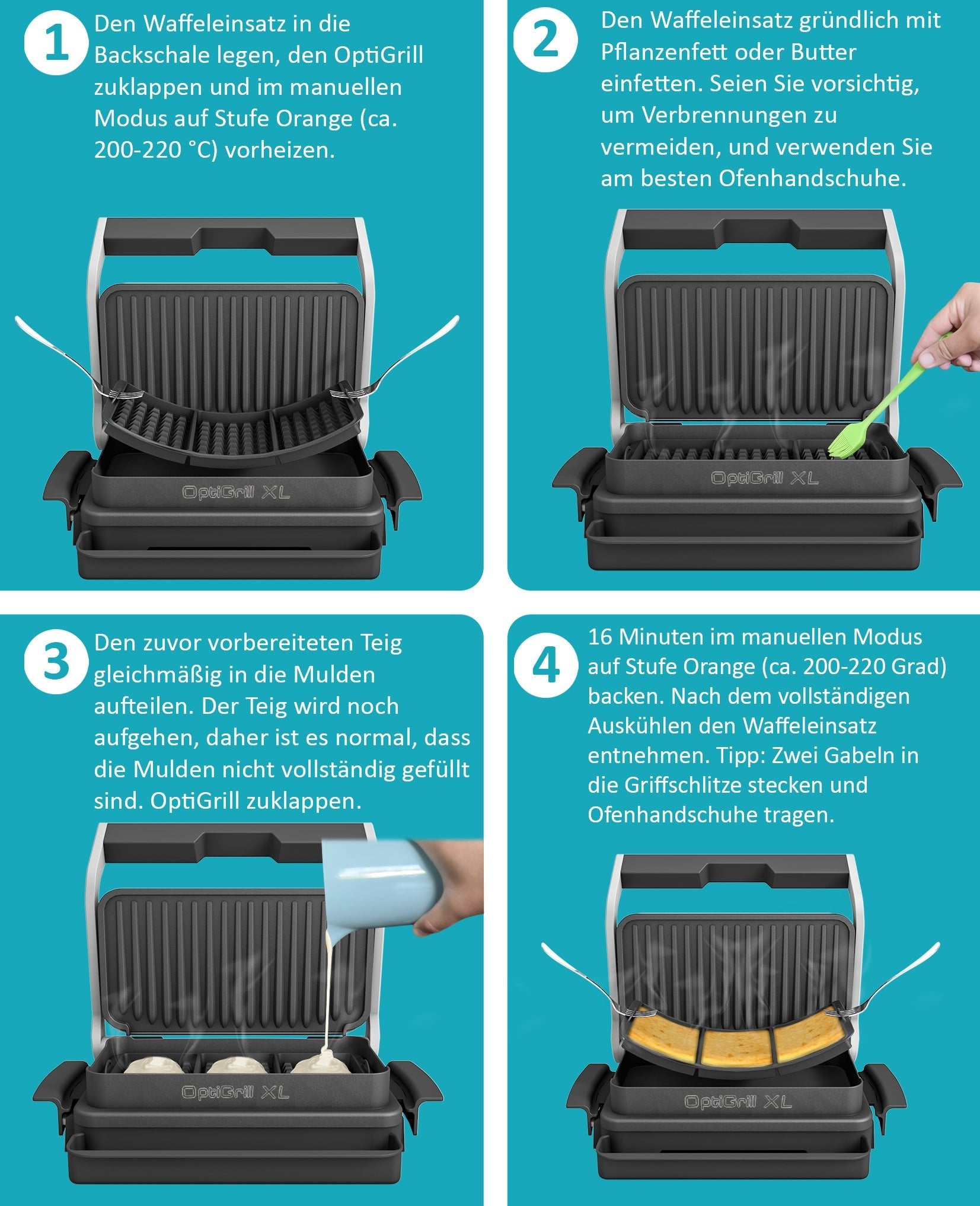 ZauberFry - Waffeleinsatz für OptiGrill XL - Wundermix GmbH