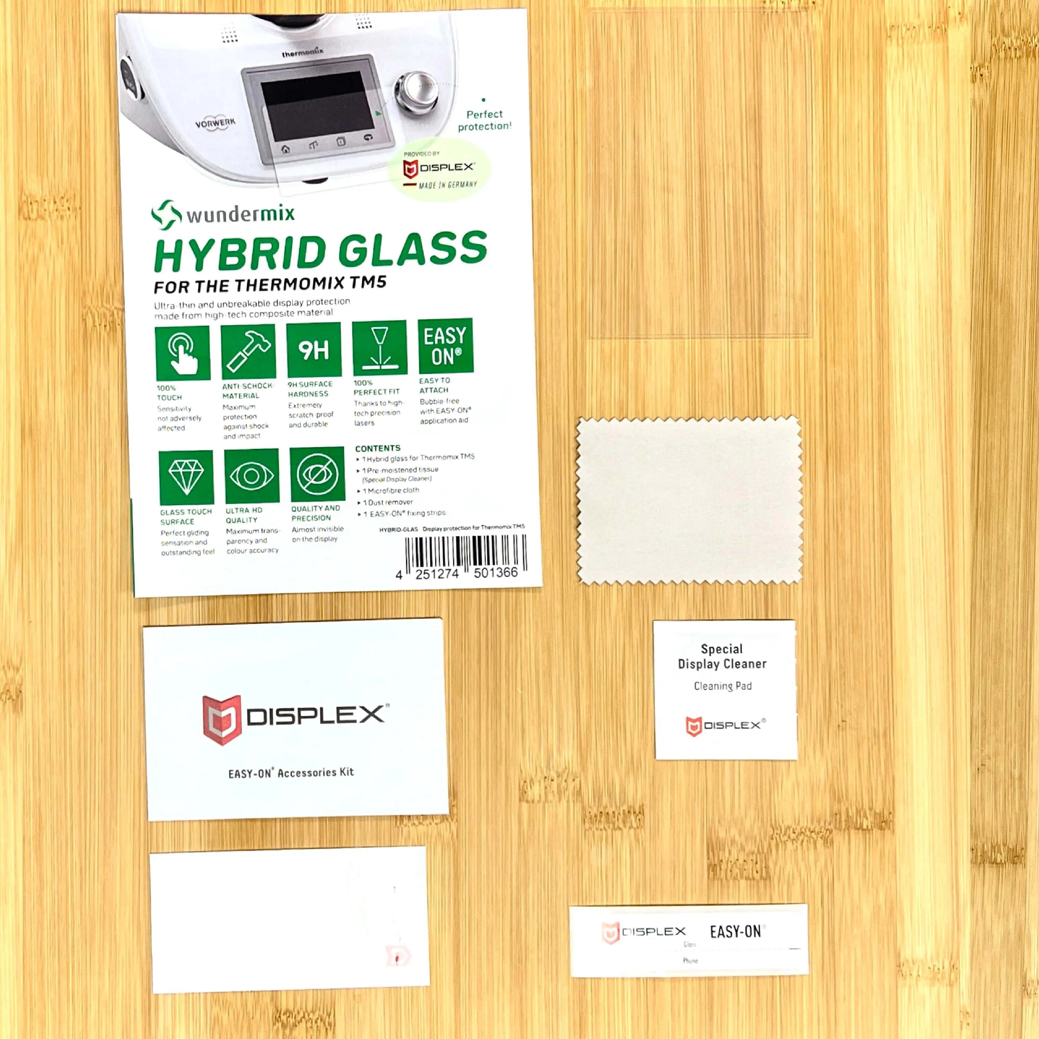 WunderScreen® Hybrid-Glas Displayschutz für Thermomix TM5