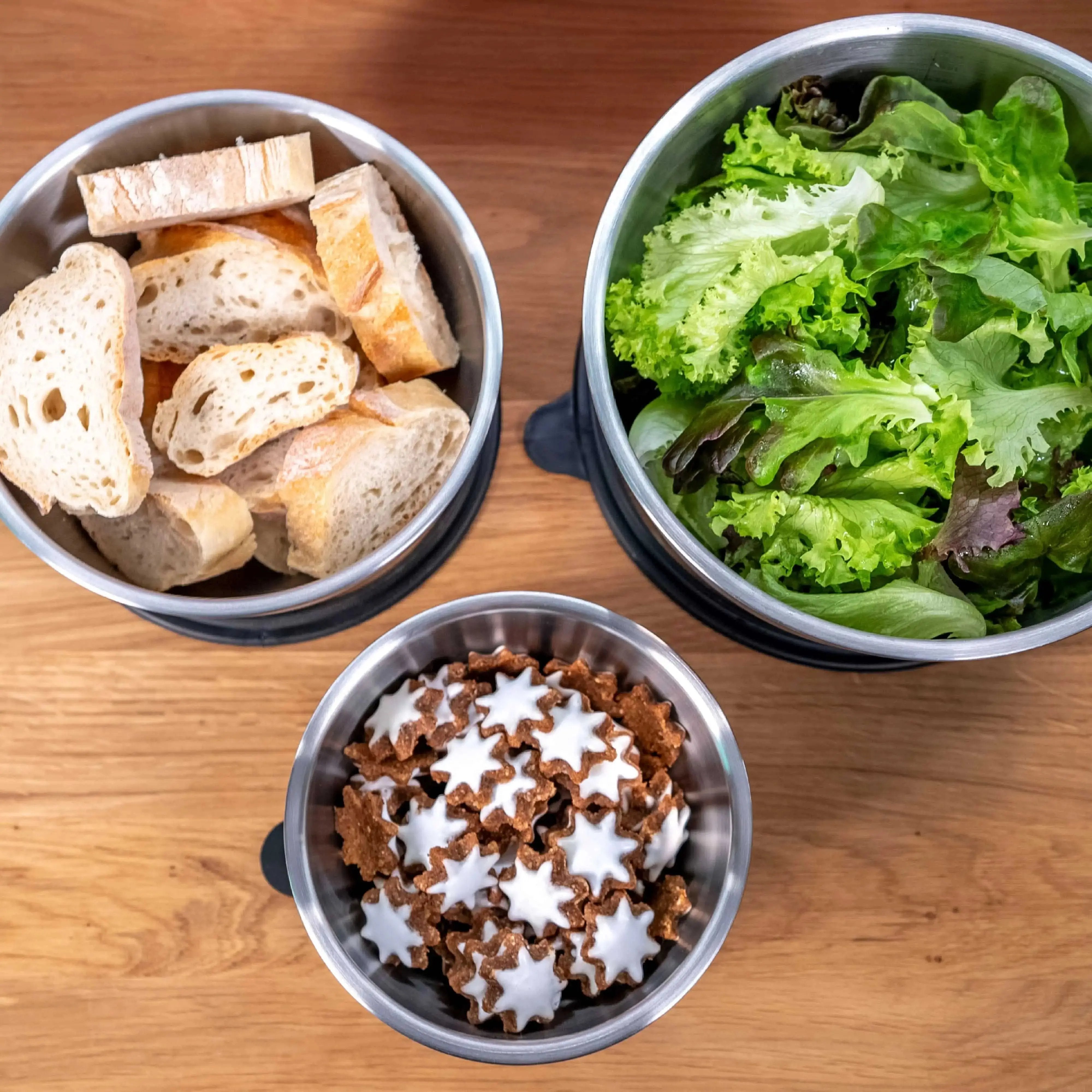 Stainless steel mixing bowl set of 3 with lid | 1.5 L + 3 L + 5 L