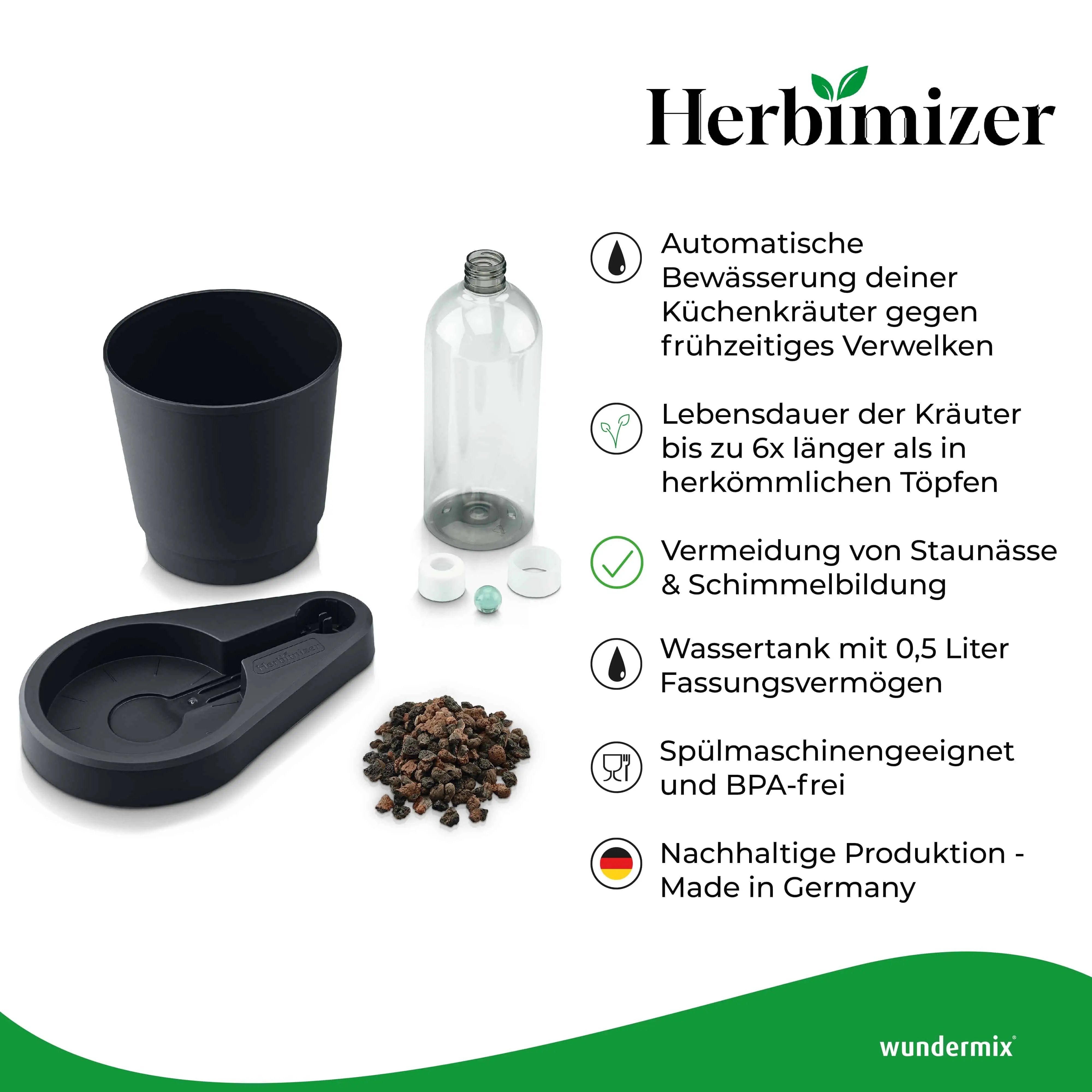 Herbimizer® | Kräutertopf mit automatischem Bewässerungssystem