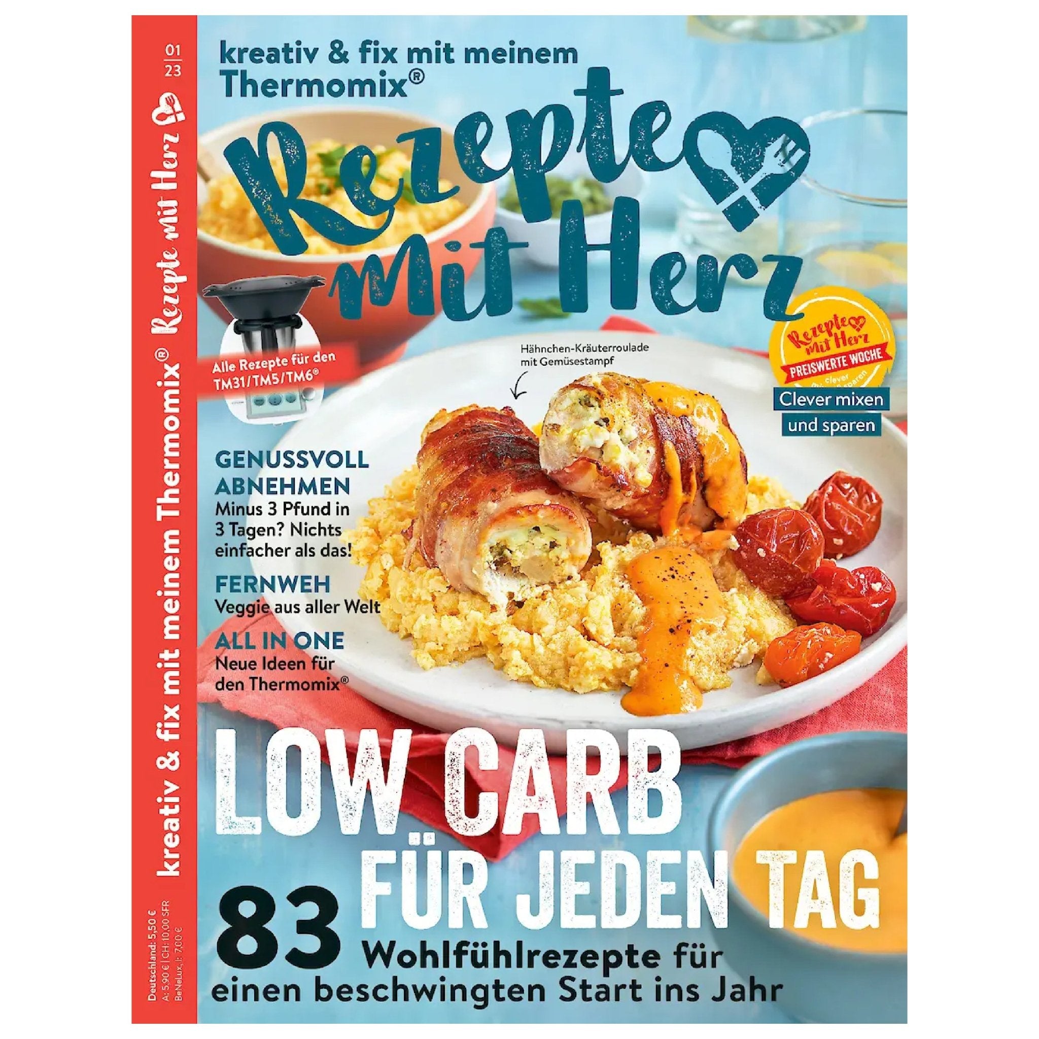 «LOW CARB für jeden Tag» | Rezepte mit Herz | Ausgabe 01/2023 - Wundermix GmbH