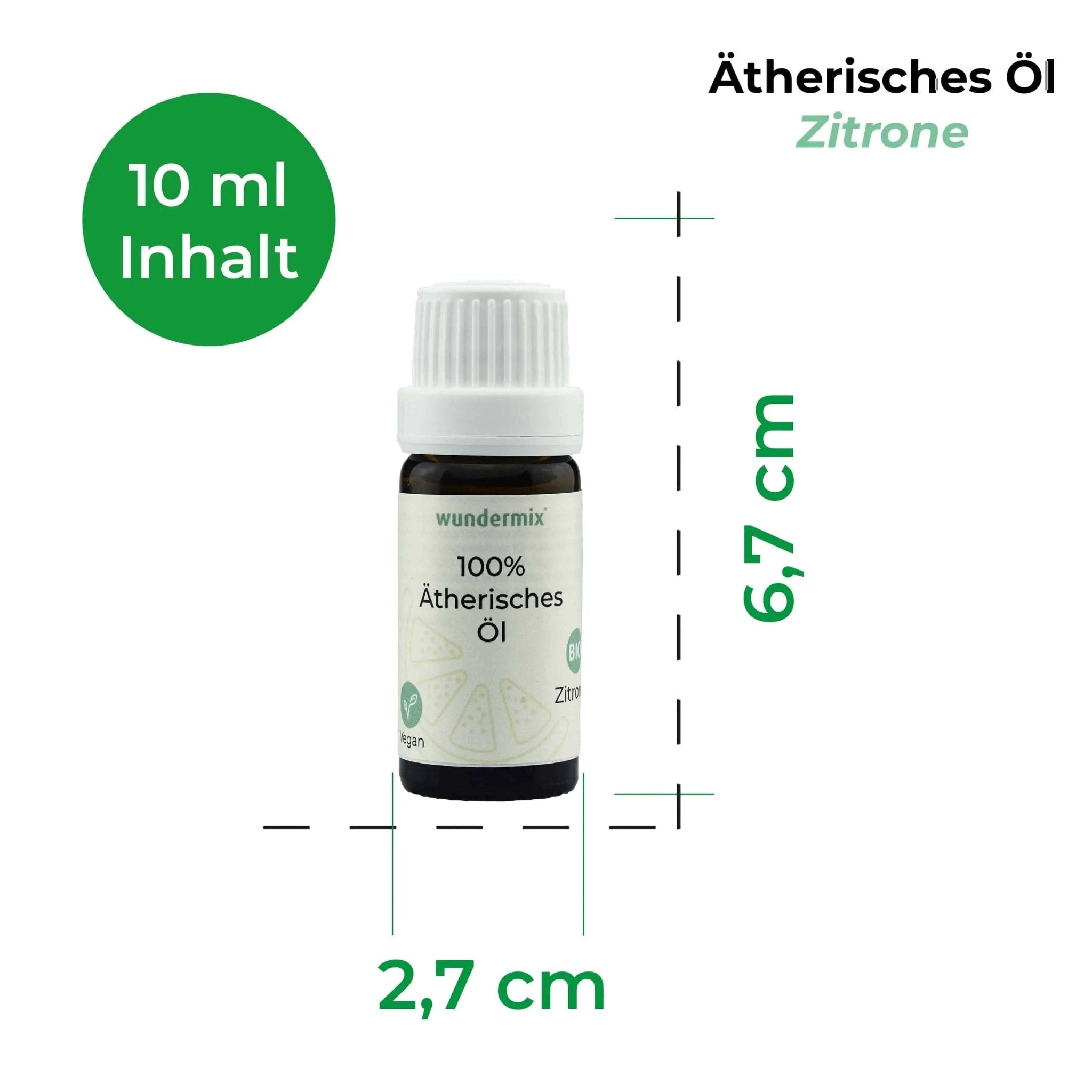 Ätherisches Zitronenöl in Bio - Qualität | 10ml - Wundermix GmbH
