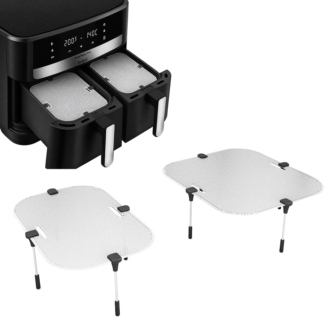 ZauberFry | Splatter Guard Set for Tefal Easy Fry XXL Dual Air Fryer