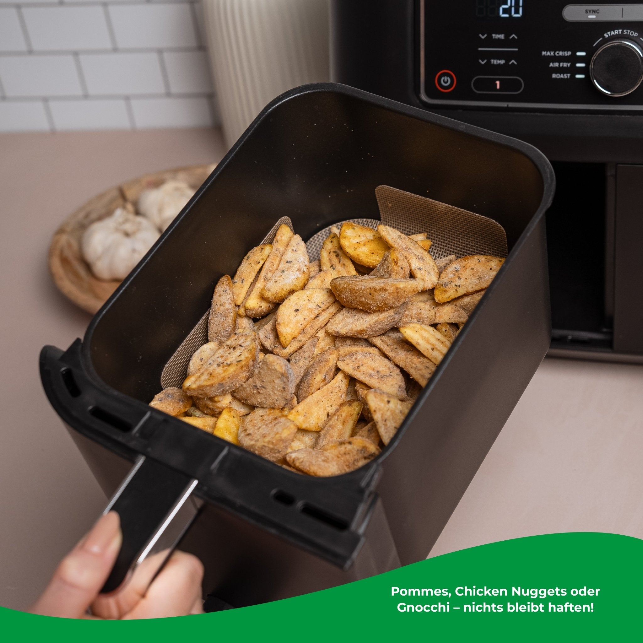 ZauberFry - Dauerbackmatten aus Silikon kompatibel mit Ninja Airfryer (2er - Set) - Wundermix GmbH