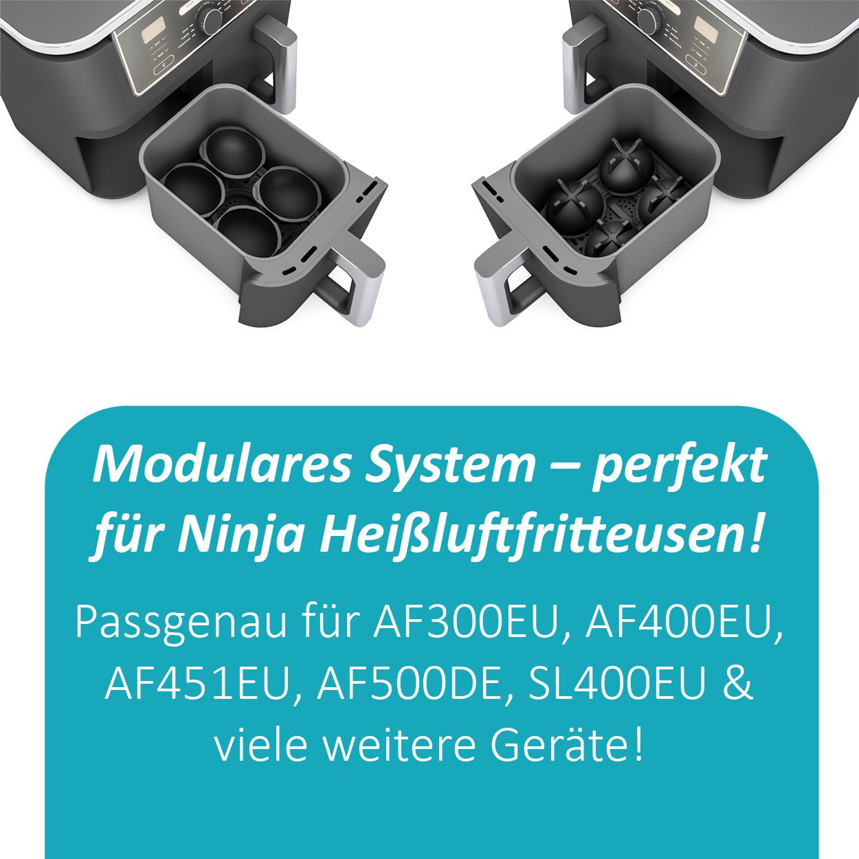 ZauberFry | Pochiereinsätze für Airfryer (4er - Set) - Wundermix GmbH