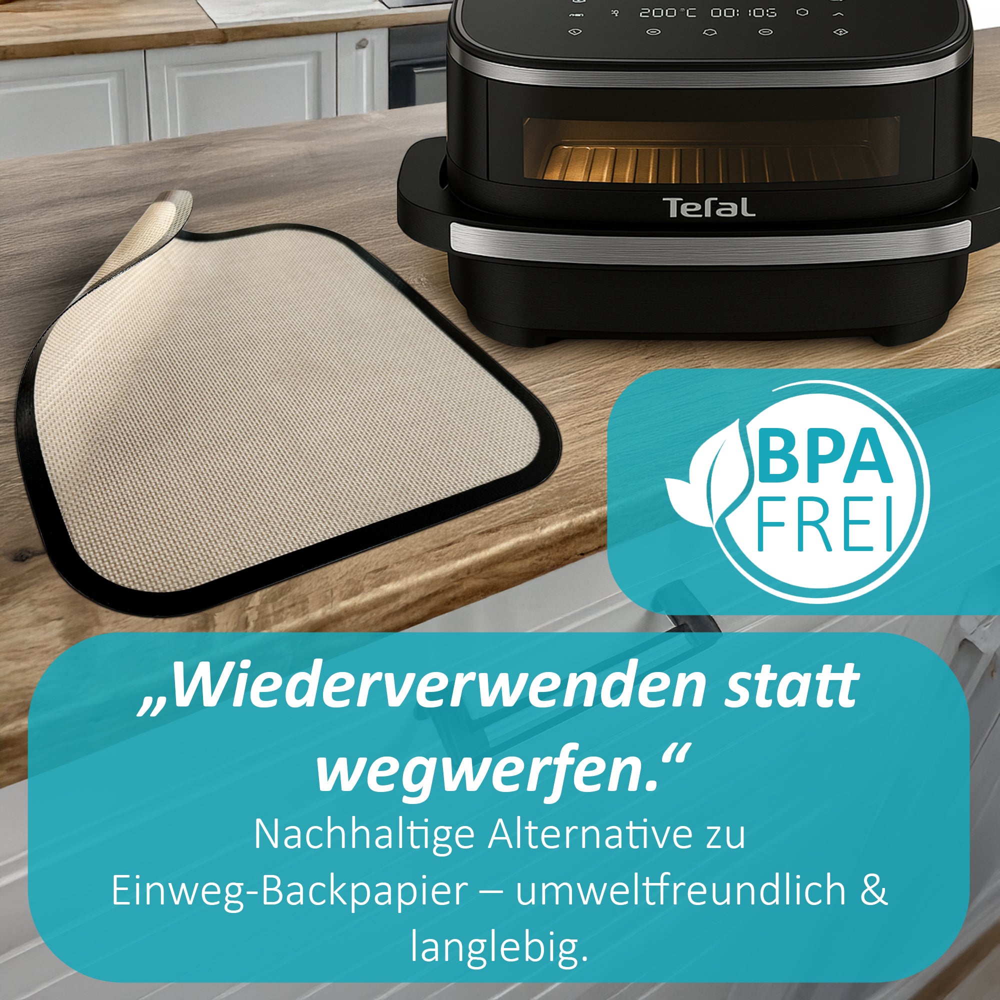ZauberFry | Dauerbackmatte für Tefal Easy Fry XL Surface - Wundermix GmbH