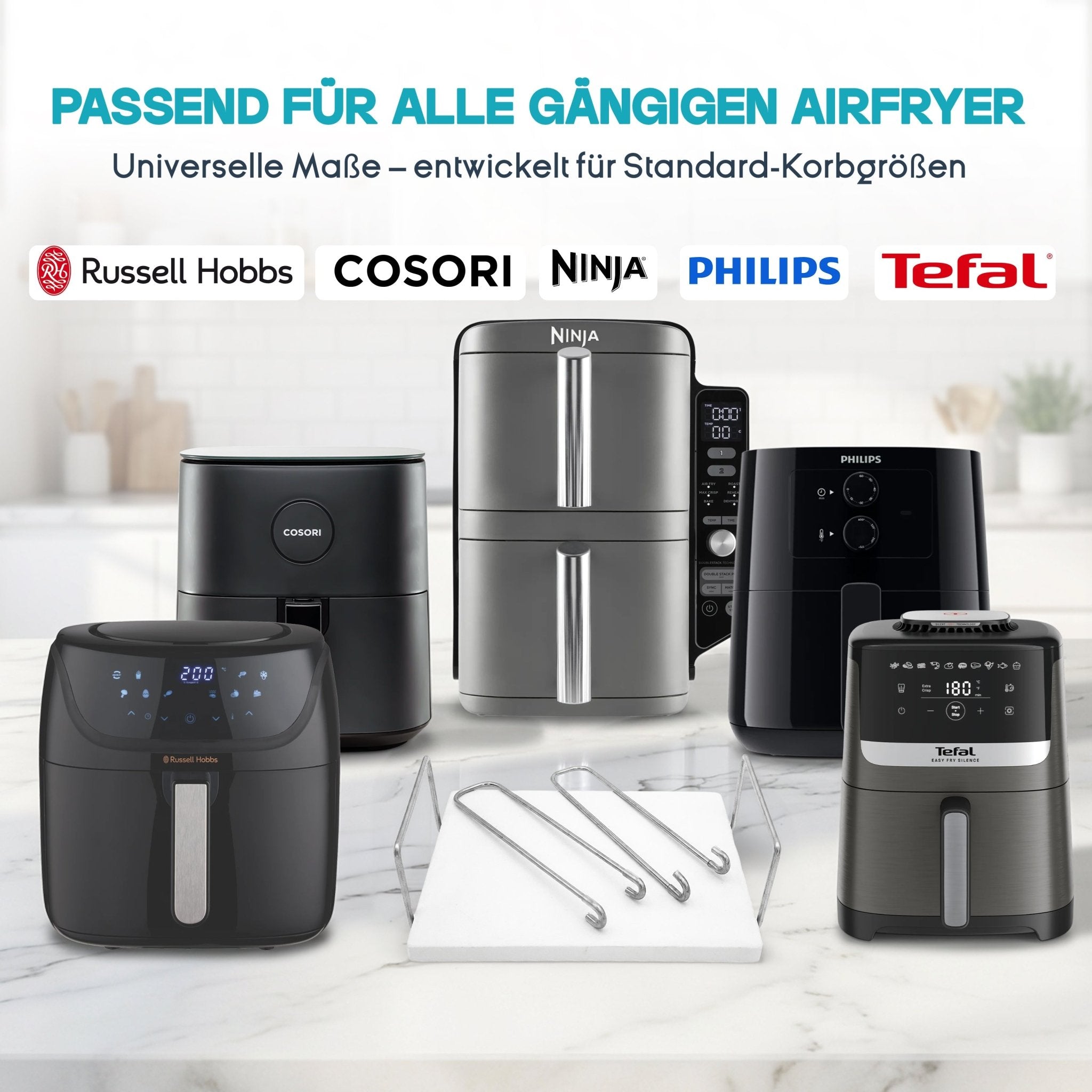 WunderFry | Airfryer Pizzastein mit Edelstahlrahmen - Wundermix GmbH