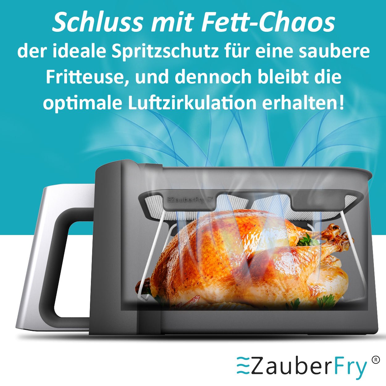 ZauberFry | Universeller Spritzschutz für Ninja AF300EU, SL300EU, AF500EU, SL400EU (2er - Set) - Wundermix GmbH