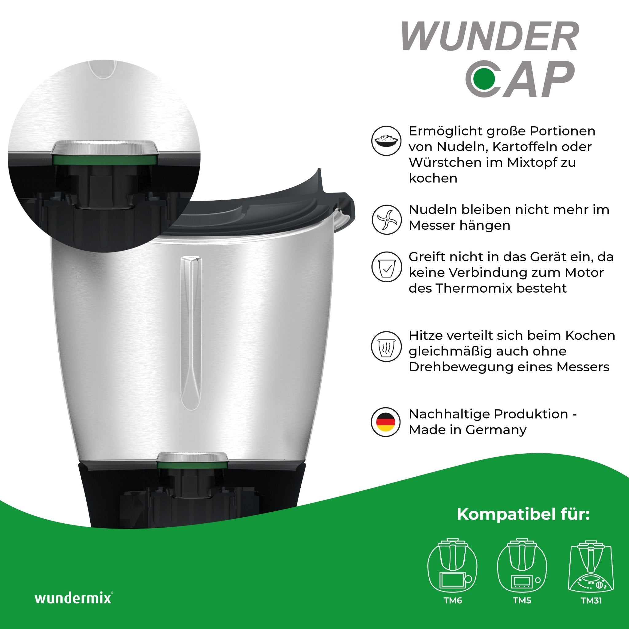 [B - Ware] WunderCap® | Der revolutionäre Thermomix - Messerersatz - Wundermix GmbH