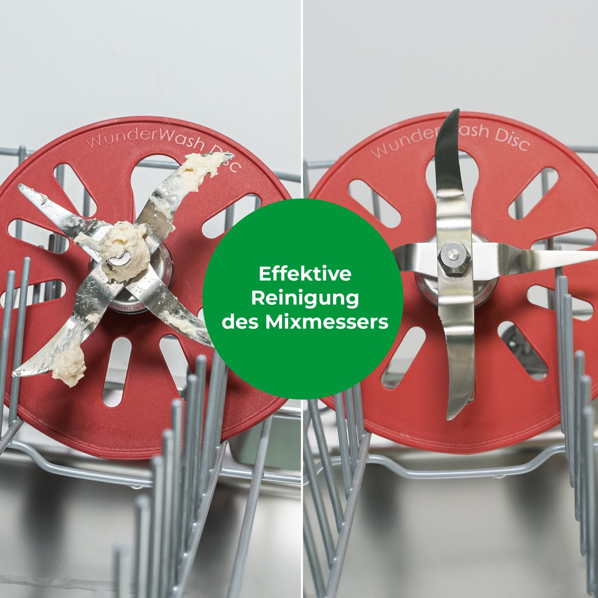 WunderWash® Disc | Spülmaschinen - Messerhalter für Monsieur Cuisine Connect, Trend, Smart, Plus und Compact - Wundermix GmbH