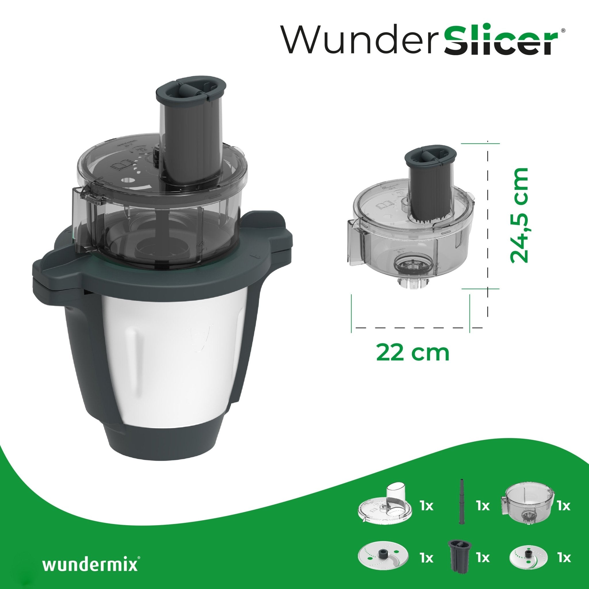 [B-Ware] WunderSlicer® | Gemüseschneider für Monsieur Cuisine - Wundermix GmbH
