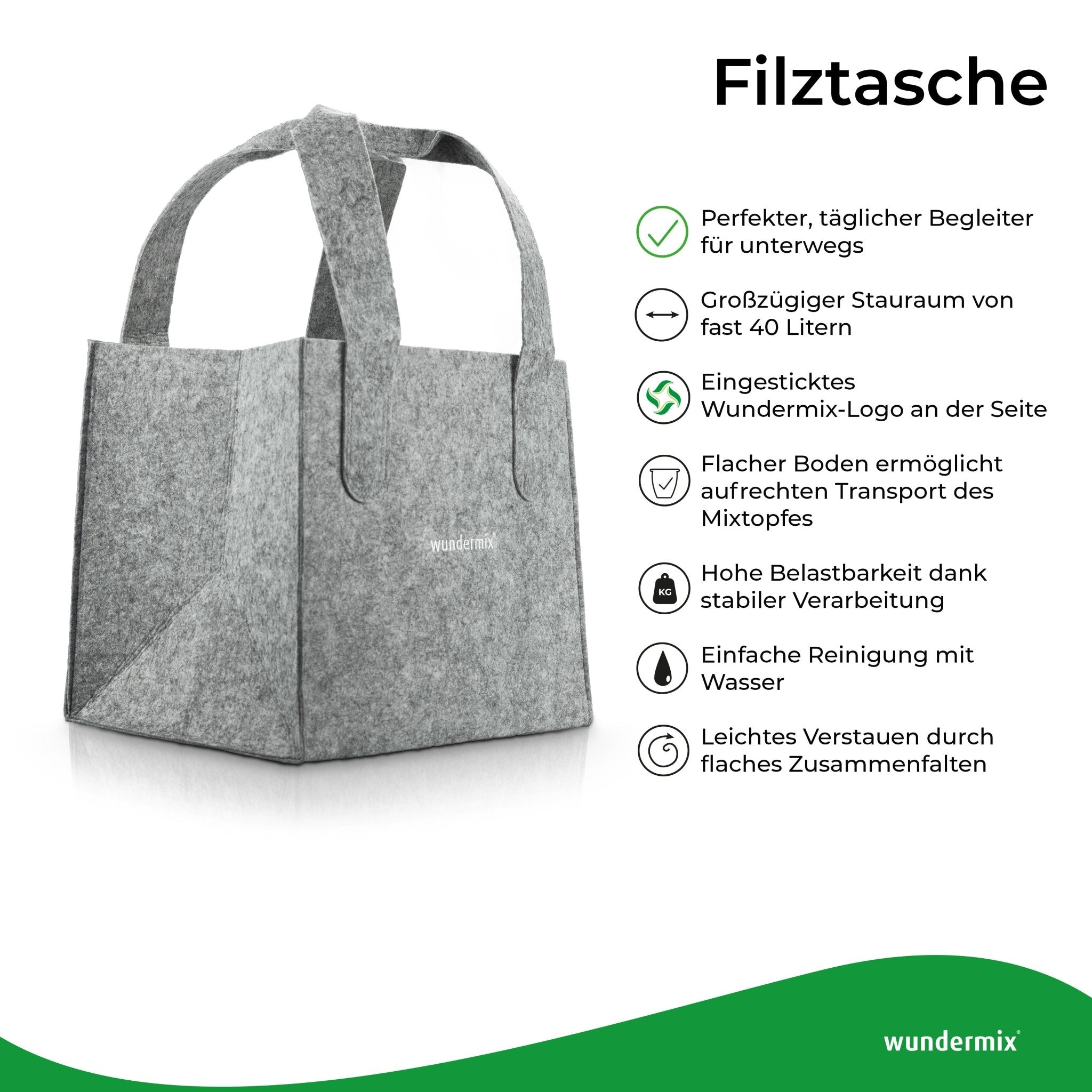 LARS360 Brennholz - Borsa per la spesa in feltro, 4 pezzi, 30 kg, resistente borsa multifunzione di alta qualità (grigio scuro LARS360 Brennholz - Borsa per la spesa in feltro, 4 pezzi, 30 kg, resistente borsa multifunzione di alta qualità (grigio scuro
