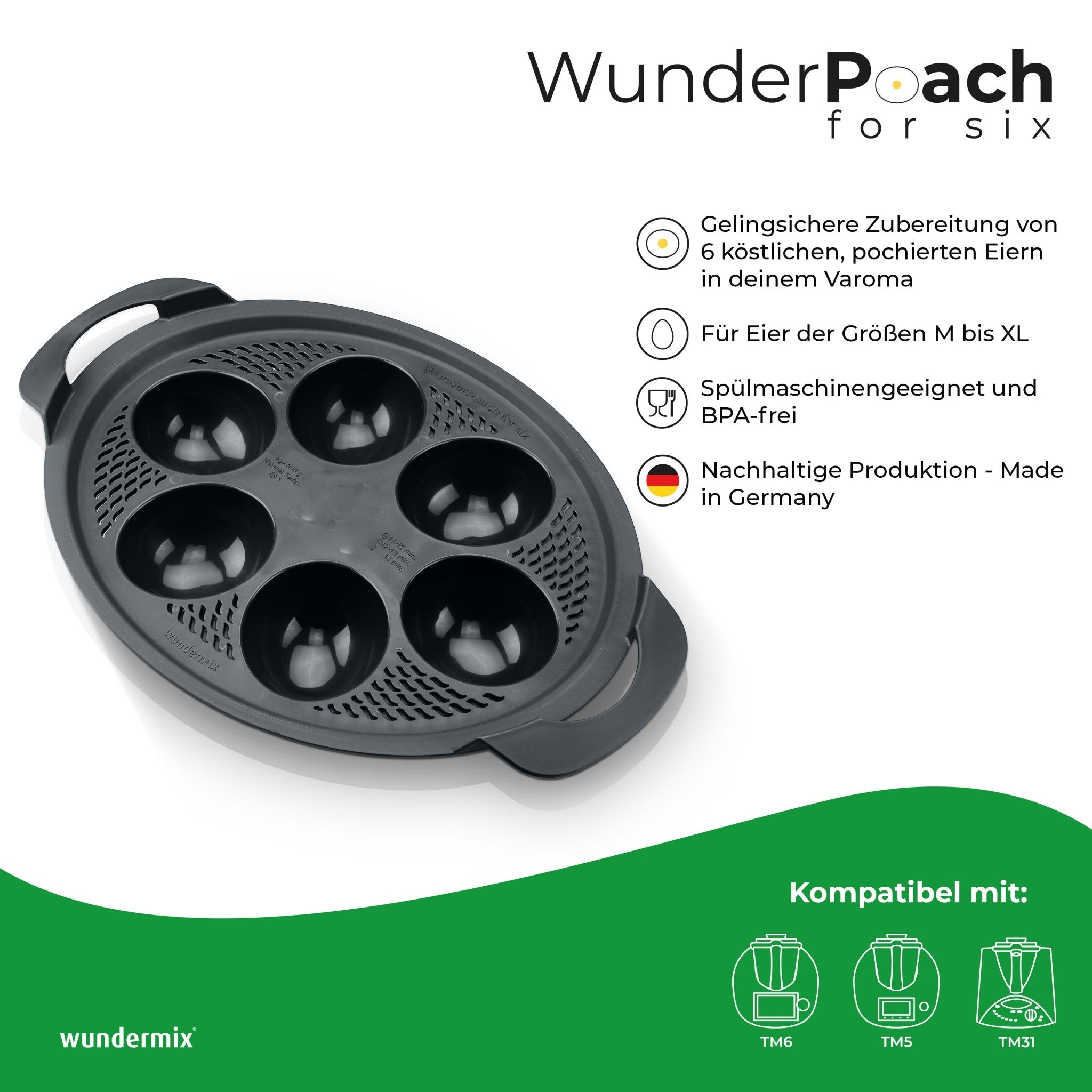 [B - Ware] WunderPoach® for six | Eierpochiereinsatz für TM6, TM5, TM31 - Wundermix GmbH