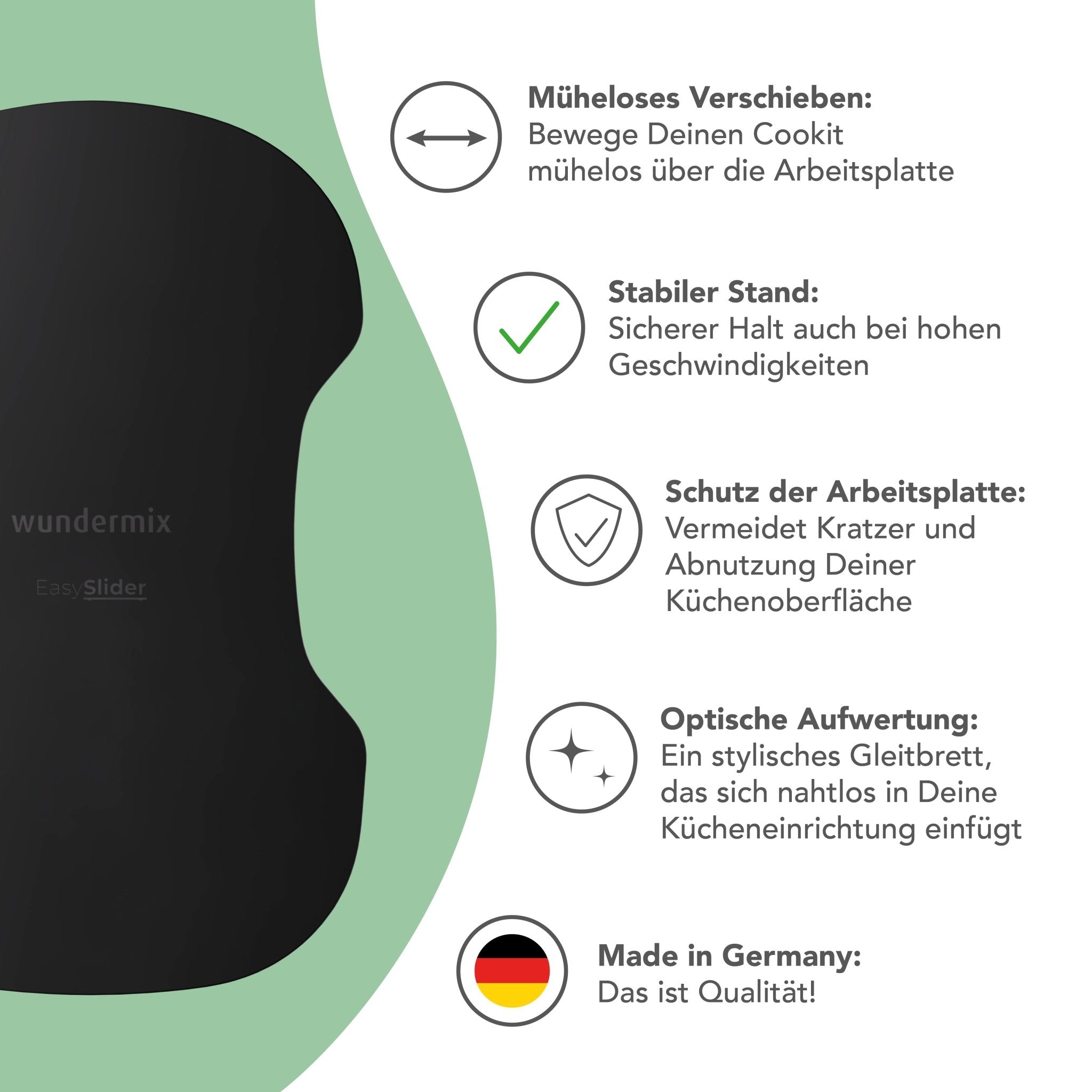 [B - Ware] EasySlider® | Gleitbrett aus Acrylglas für Bosch Cookit - Wundermix GmbH