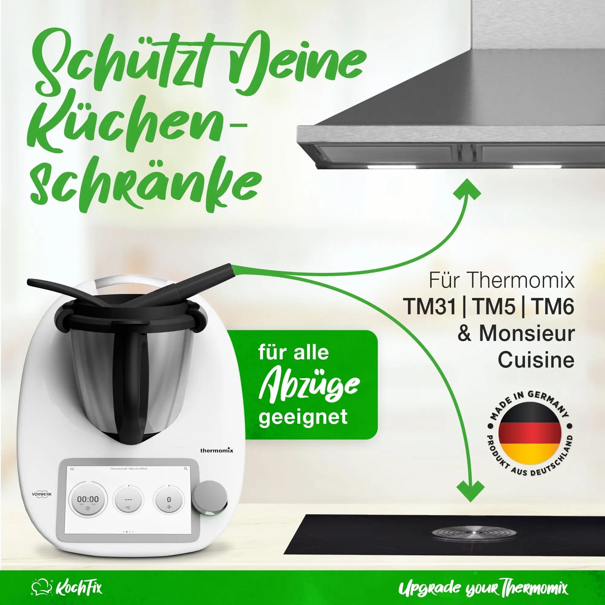 KochFix Dampfumleitung für Thermomix TM6, TM5, TM31 & Monsieur Cuisine